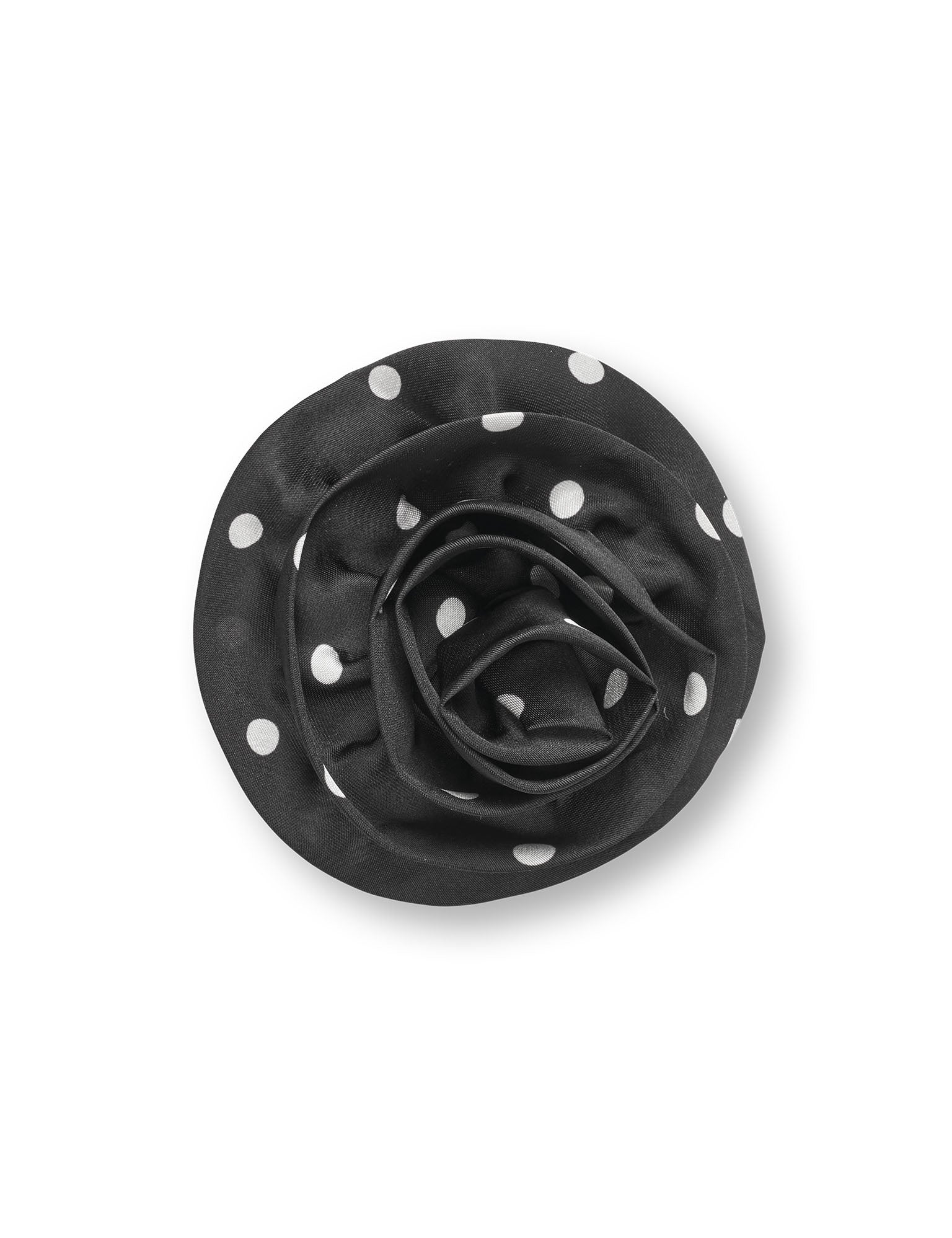 Rose broche – Dot Black/White
