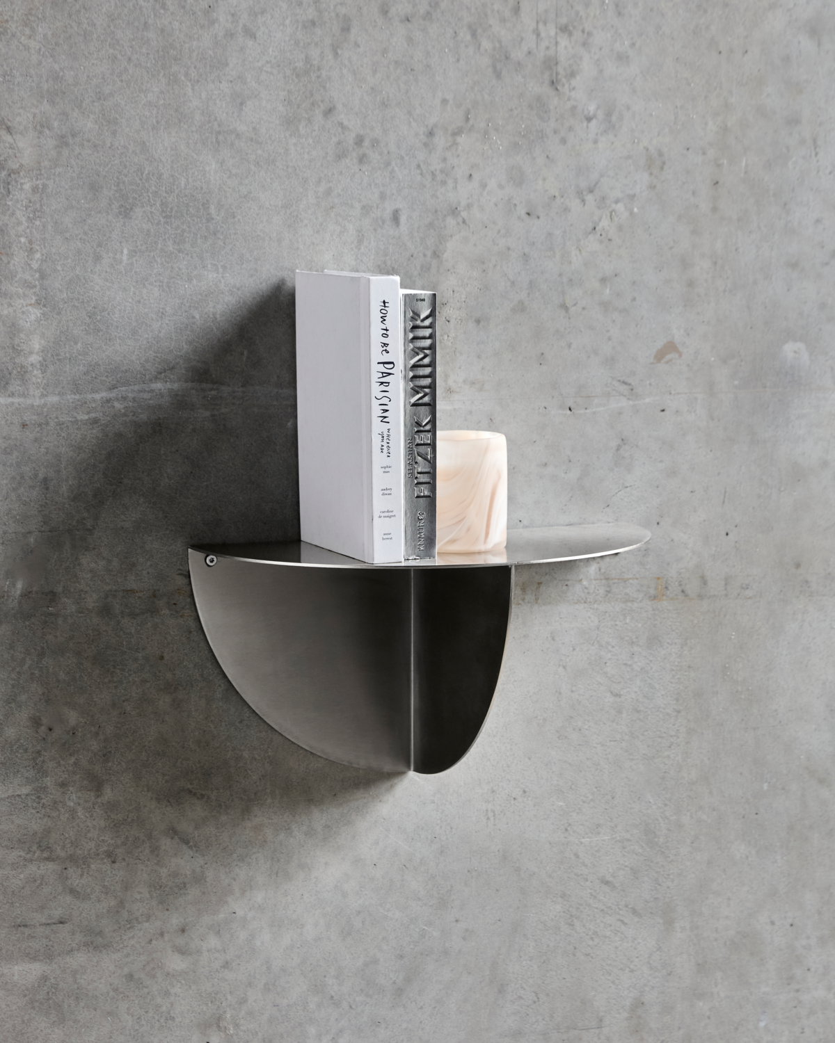 Mega væghylde - Børstet Sølvfinish