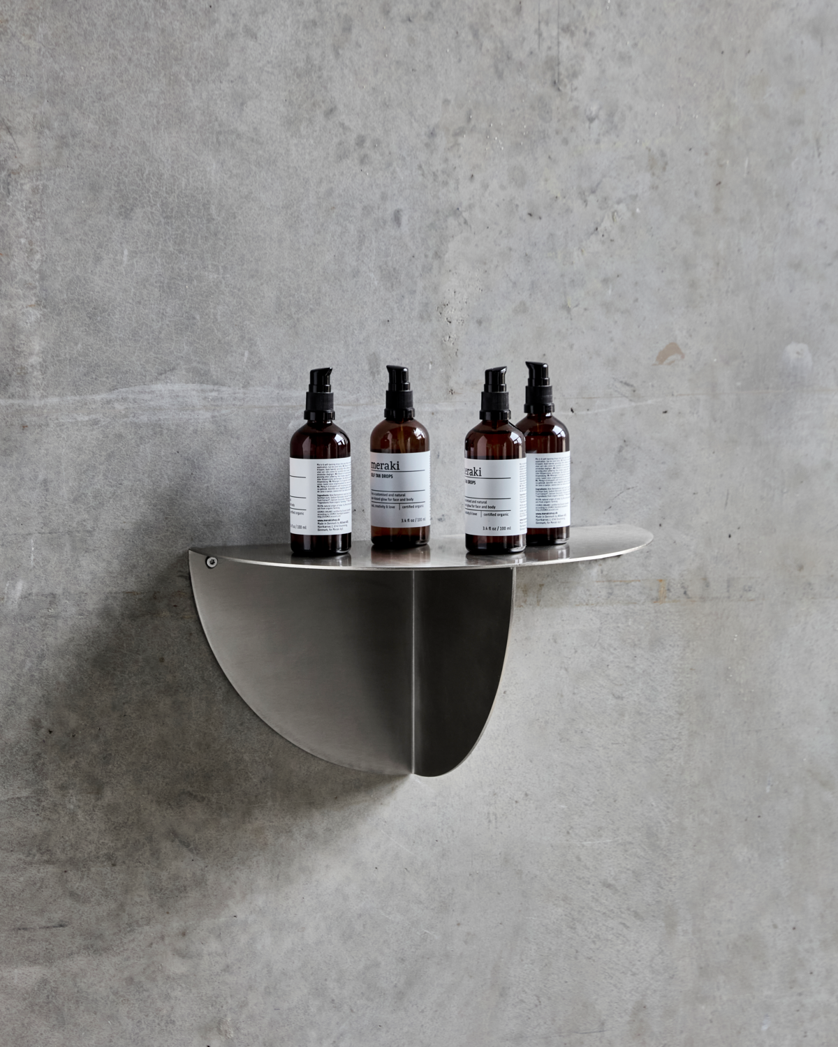 Mega væghylde - Børstet Sølvfinish