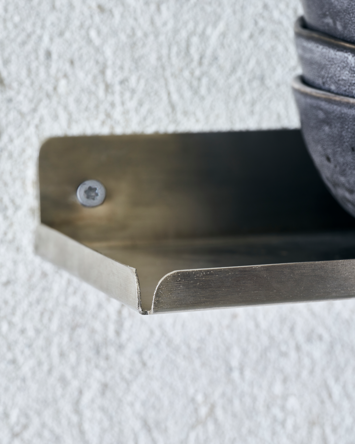 Ledge hylde, Børstet Sølv - L43 cm
