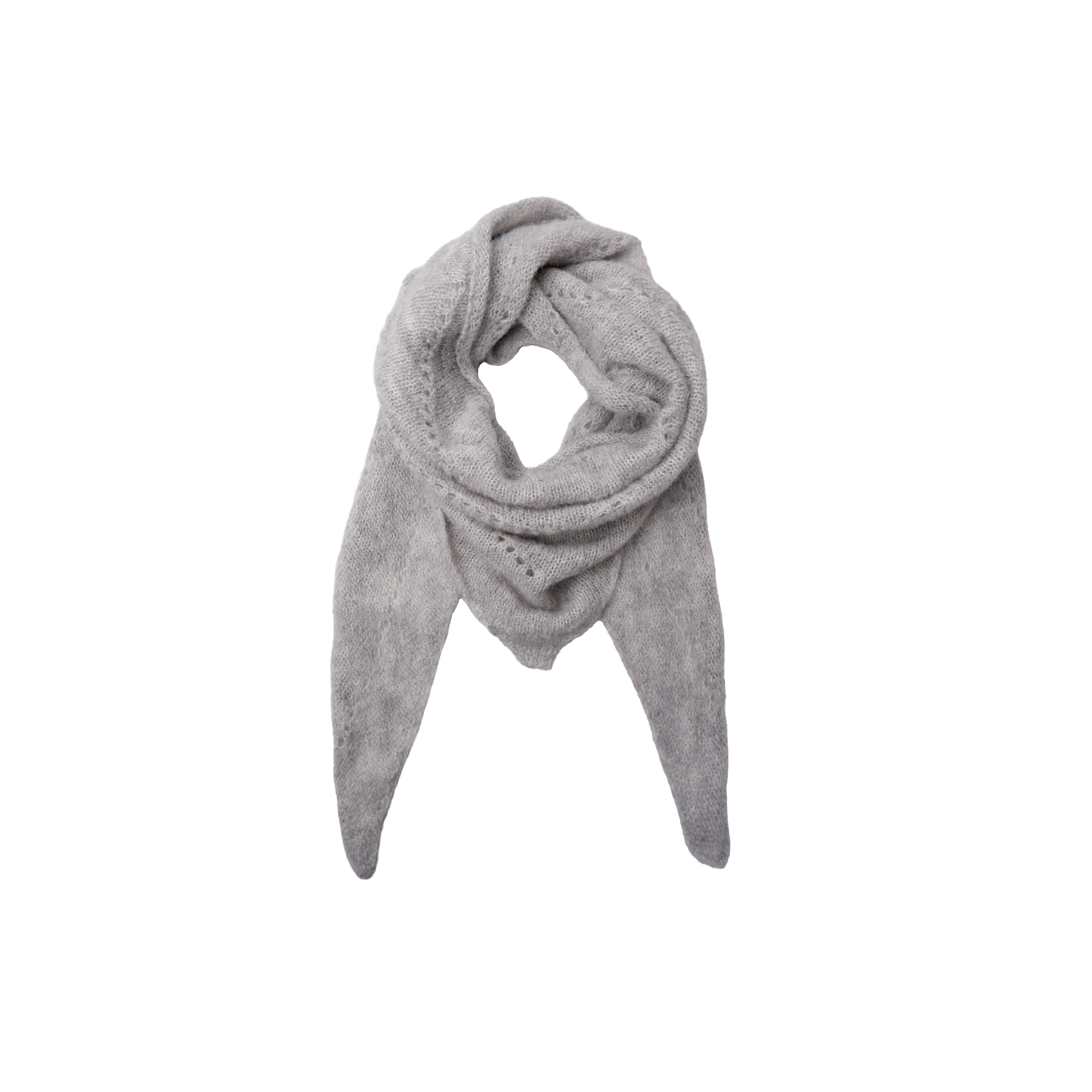 Dell strikket tørklæde mini - Lt. Grey
