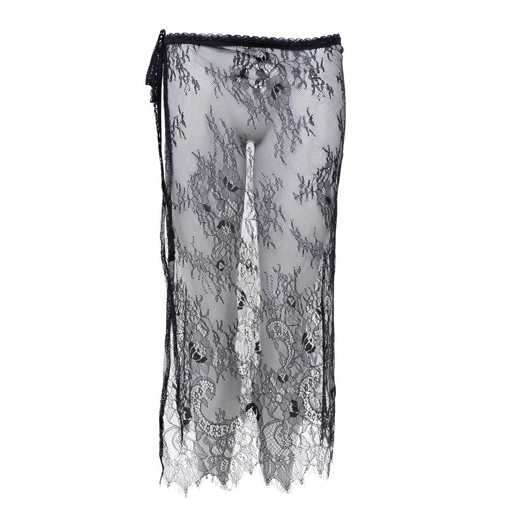 Corianna Tie blondenederdel - sort