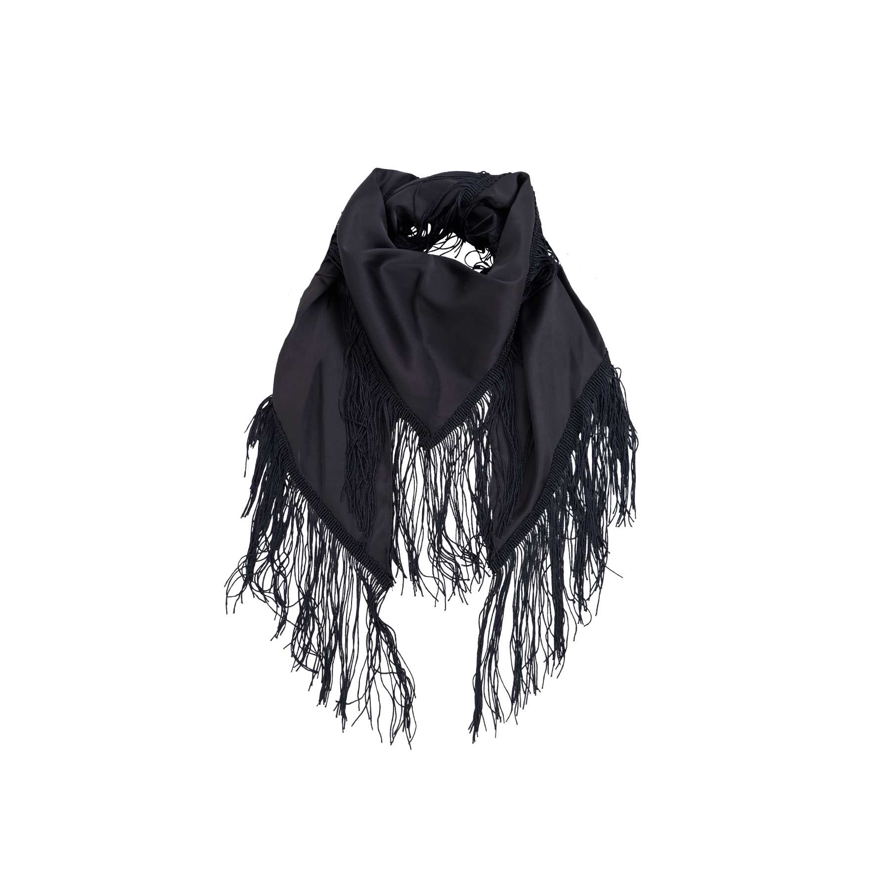 Julietta Fringe tørklæde – Black