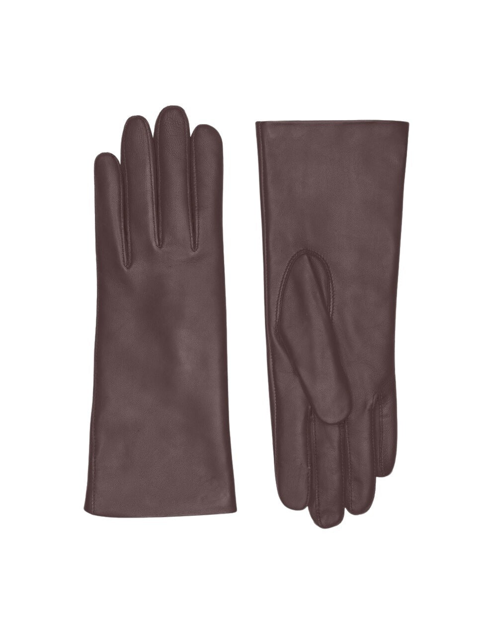 Full piqué lamb skindhansker - Taupe