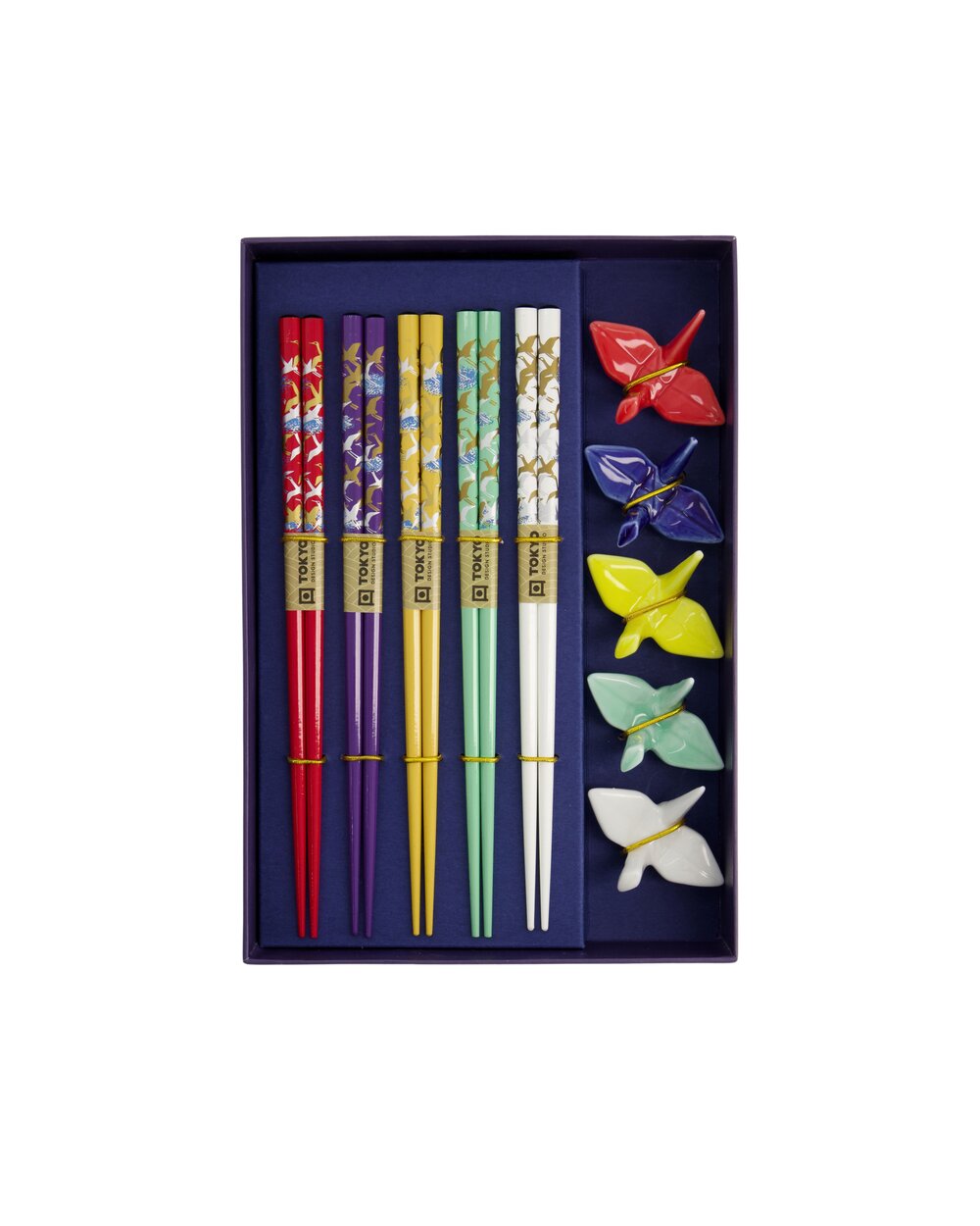 Spisepinde & holdere gavesæt, Crane - 5 par