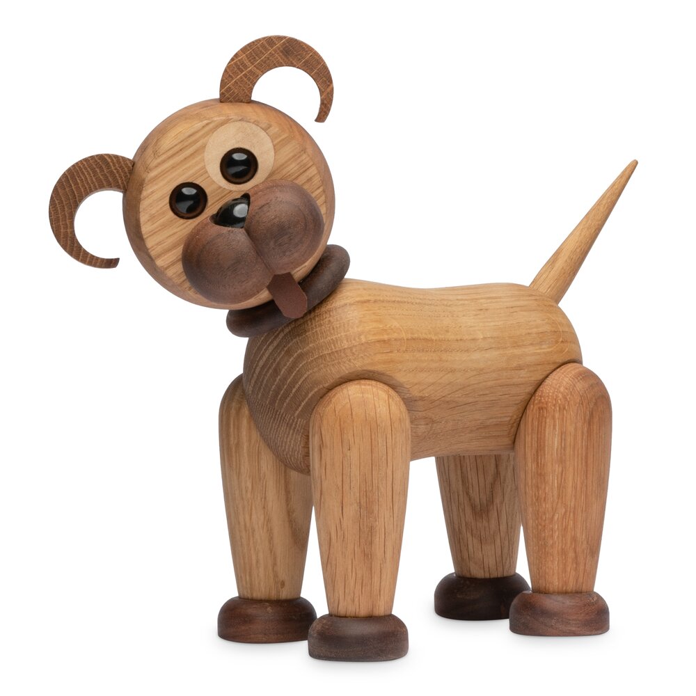 Buddy træhund Natur - H20,5 cm.