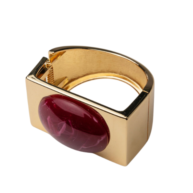 Bon Oval armbånd - guldfarvet