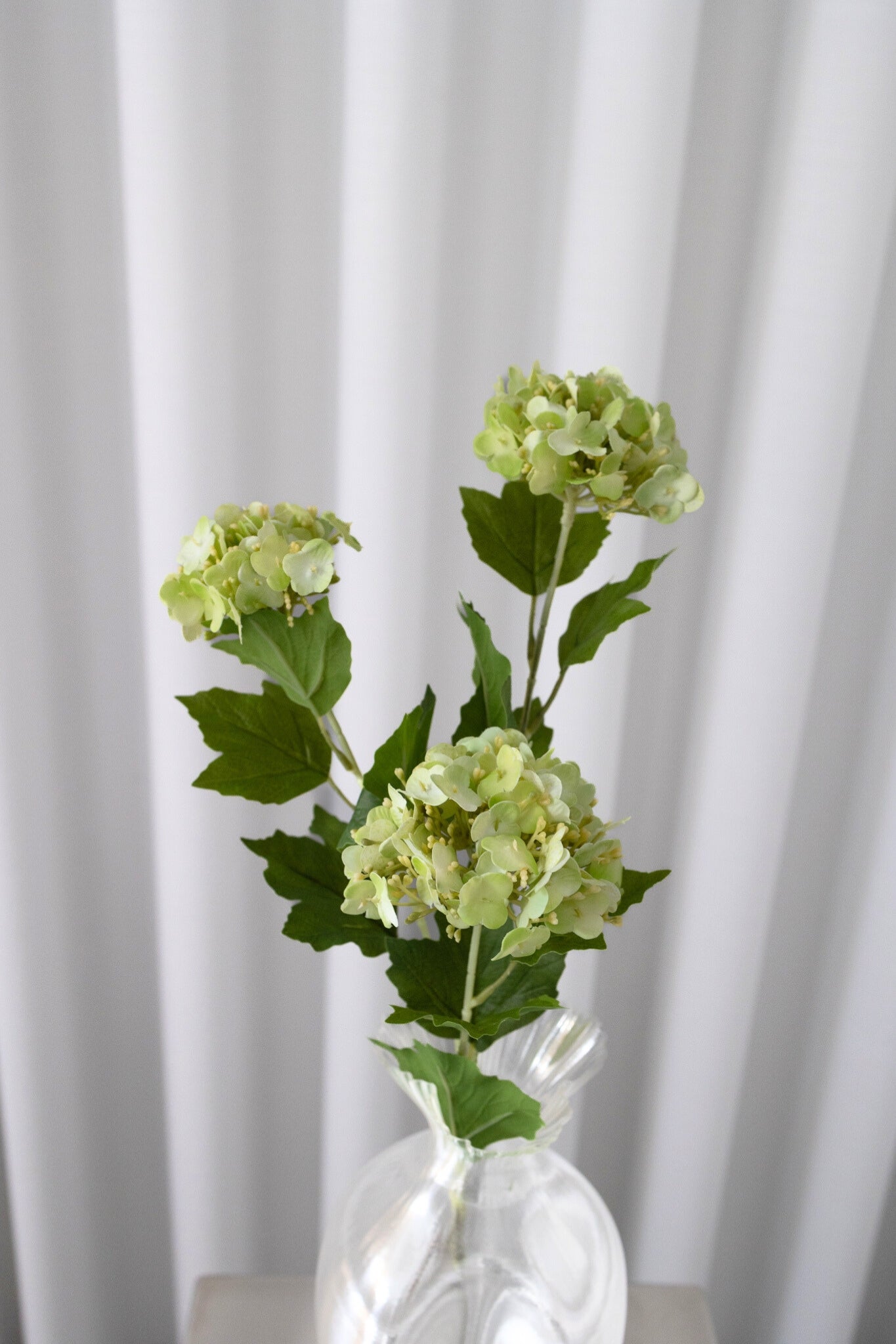 Kunstig Snowball Trio hortensia - Nature Green