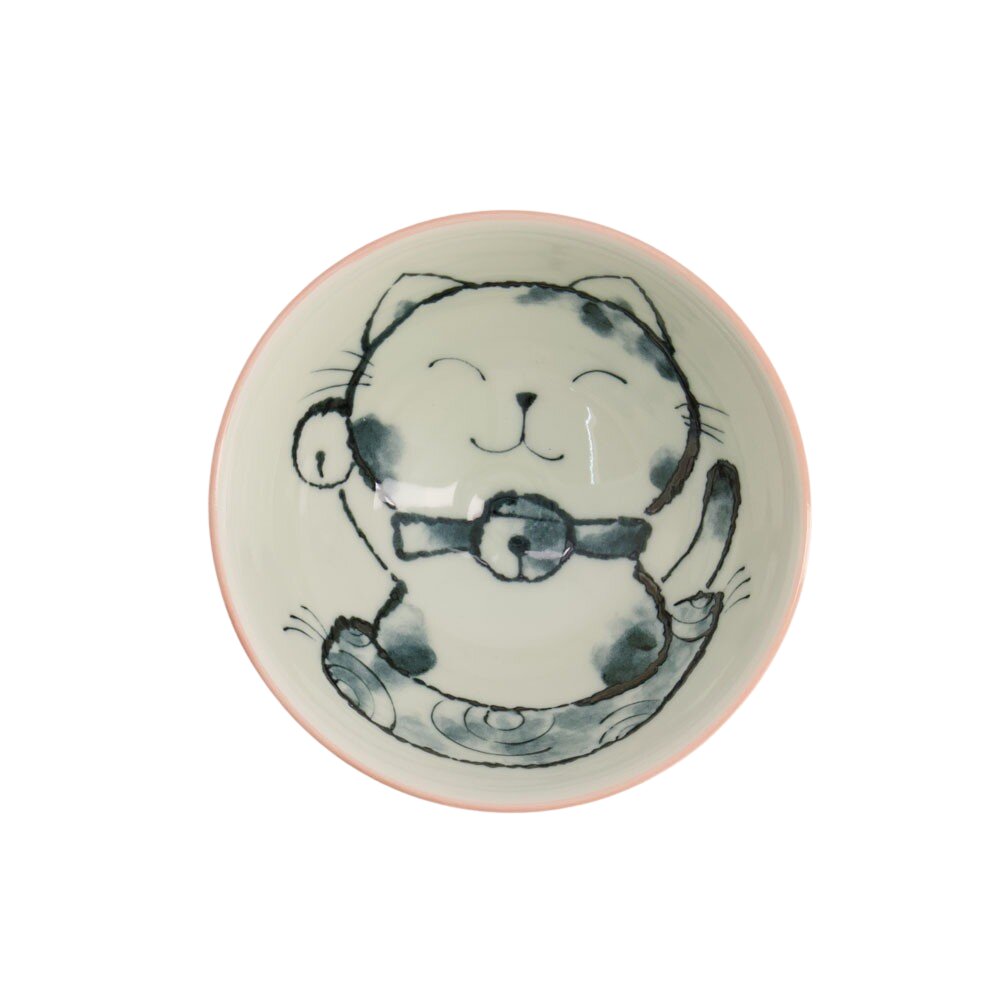 Kawaii Rice skål, Pink Cat Neko - 300ml