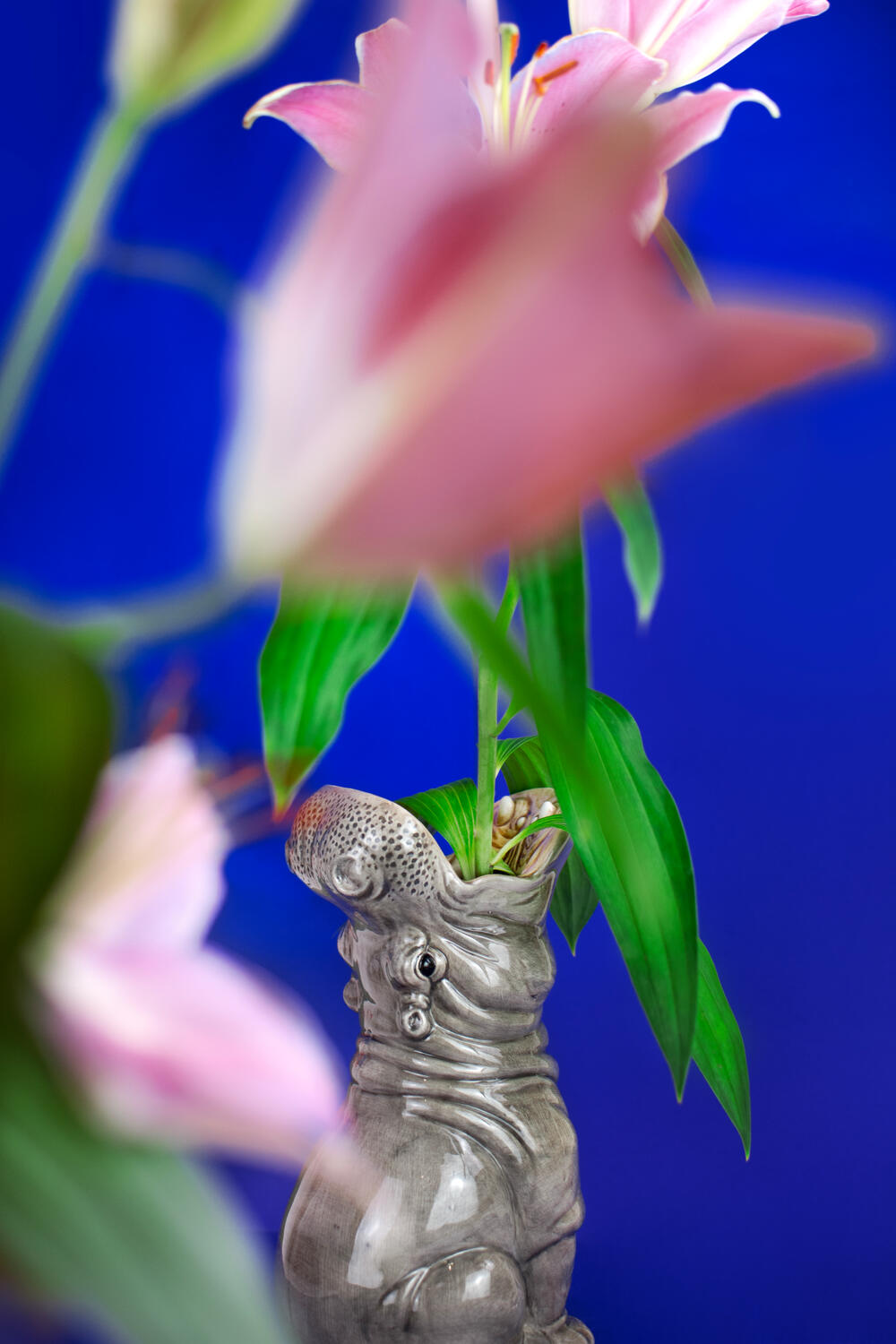 Hungry Hippo vase - grå