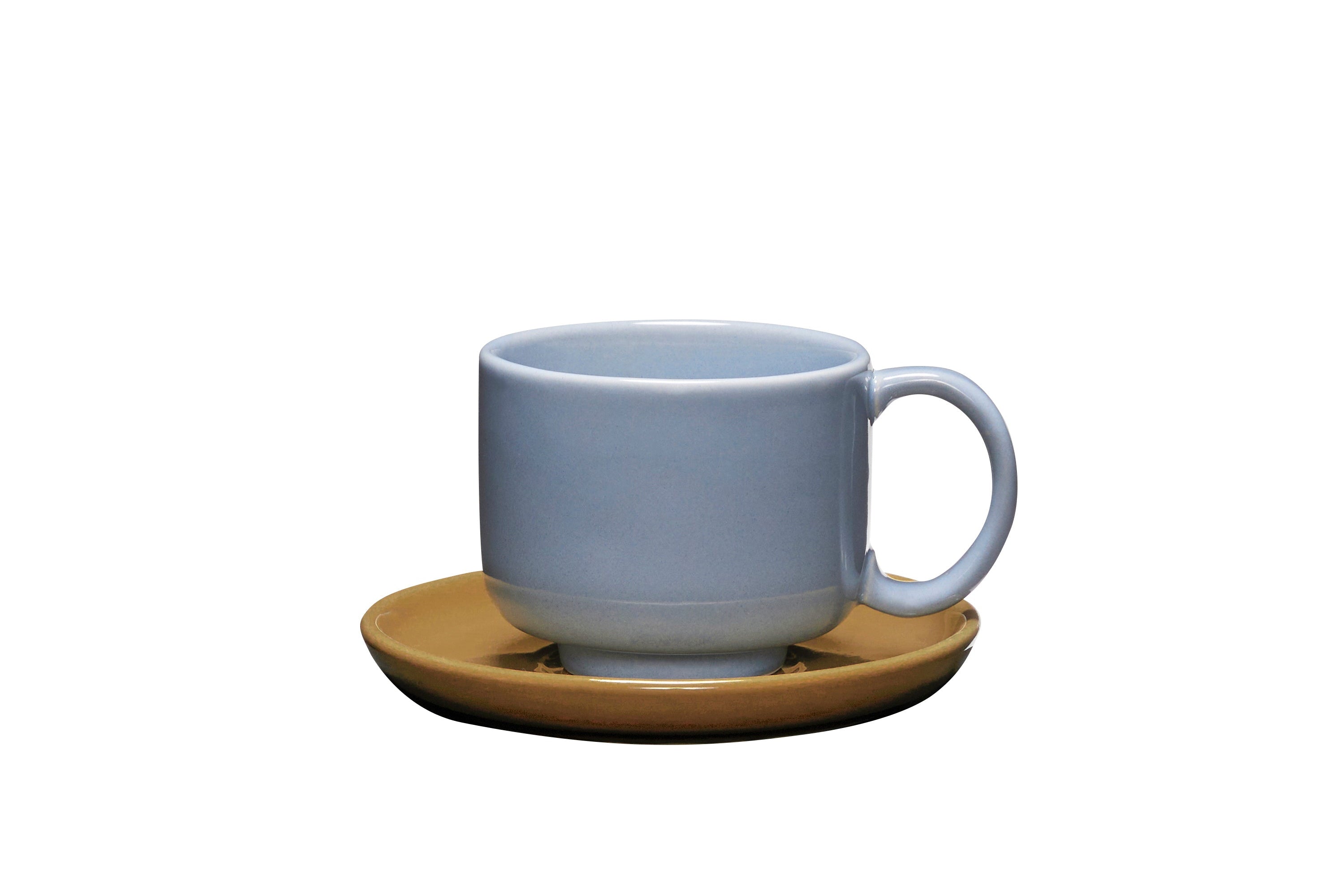 Amare kop m/ underkop - lyseblå/brun