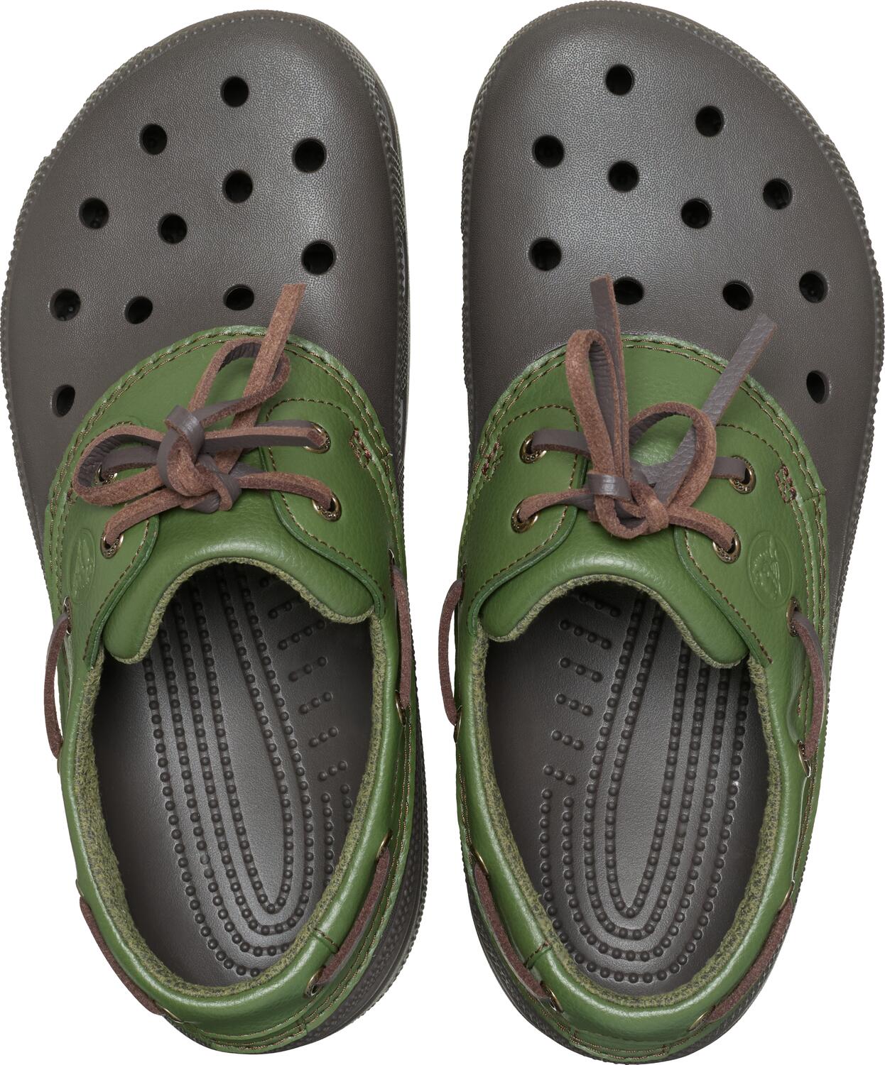 Classic Boat clogs - Espresso/Army Green