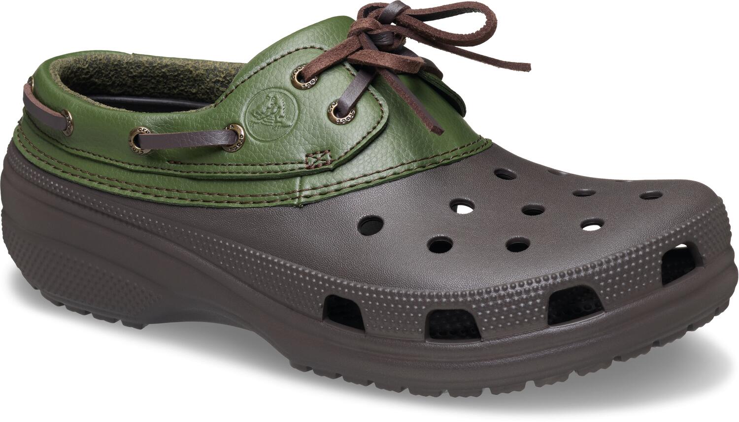Classic Boat clogs - Espresso/Army Green
