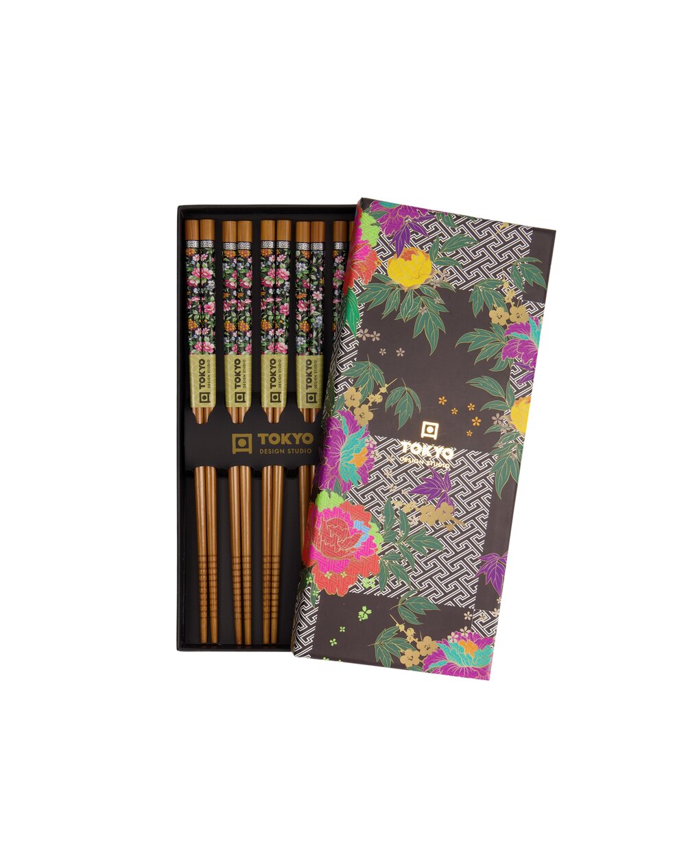 Spisepinde gavesæt, Cubes Black/White - 5 par