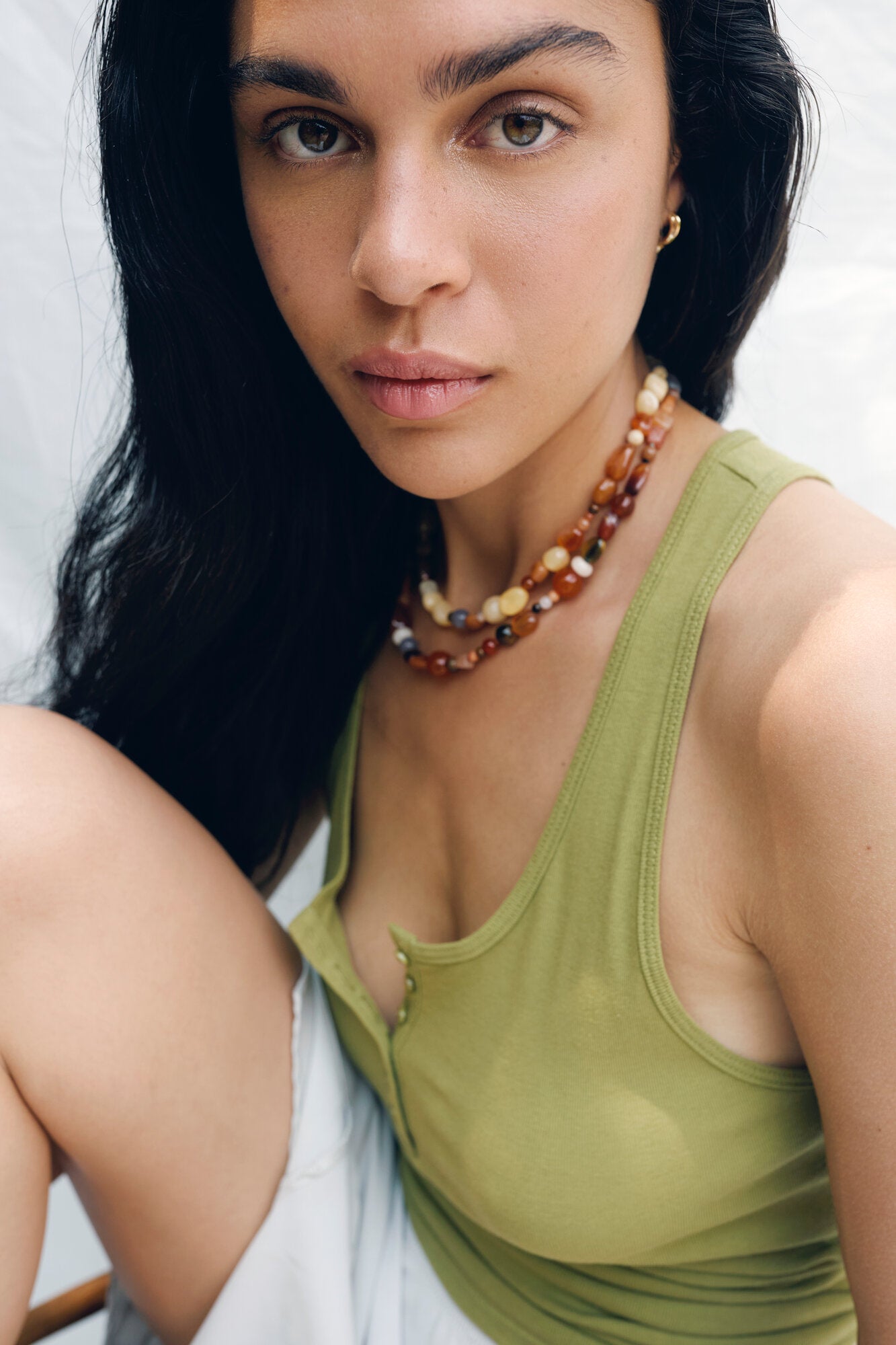 Iris halskæde - forgyldt/multi