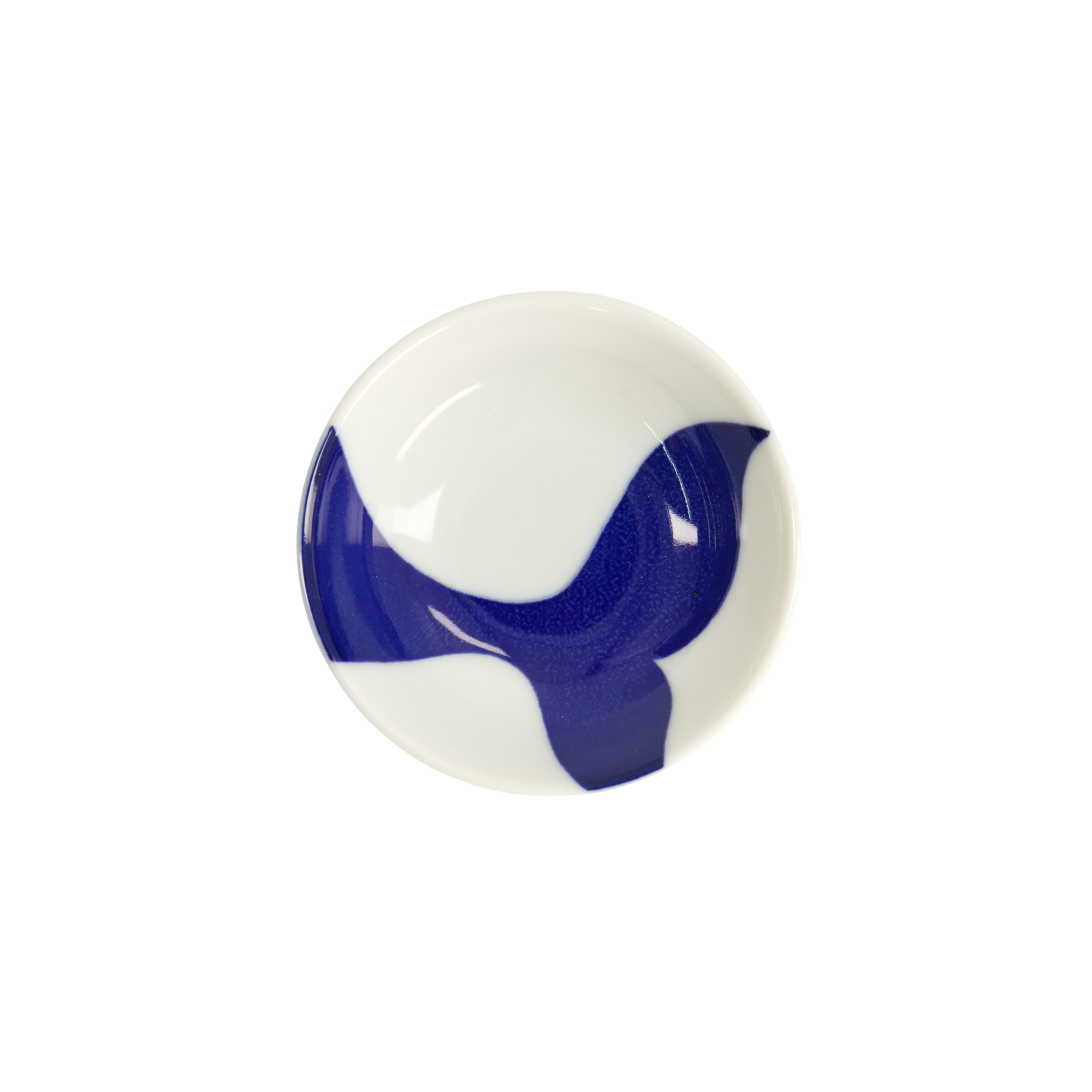 Whale Kawaii Sauce skål, blå/hvid - Ø9 cm.