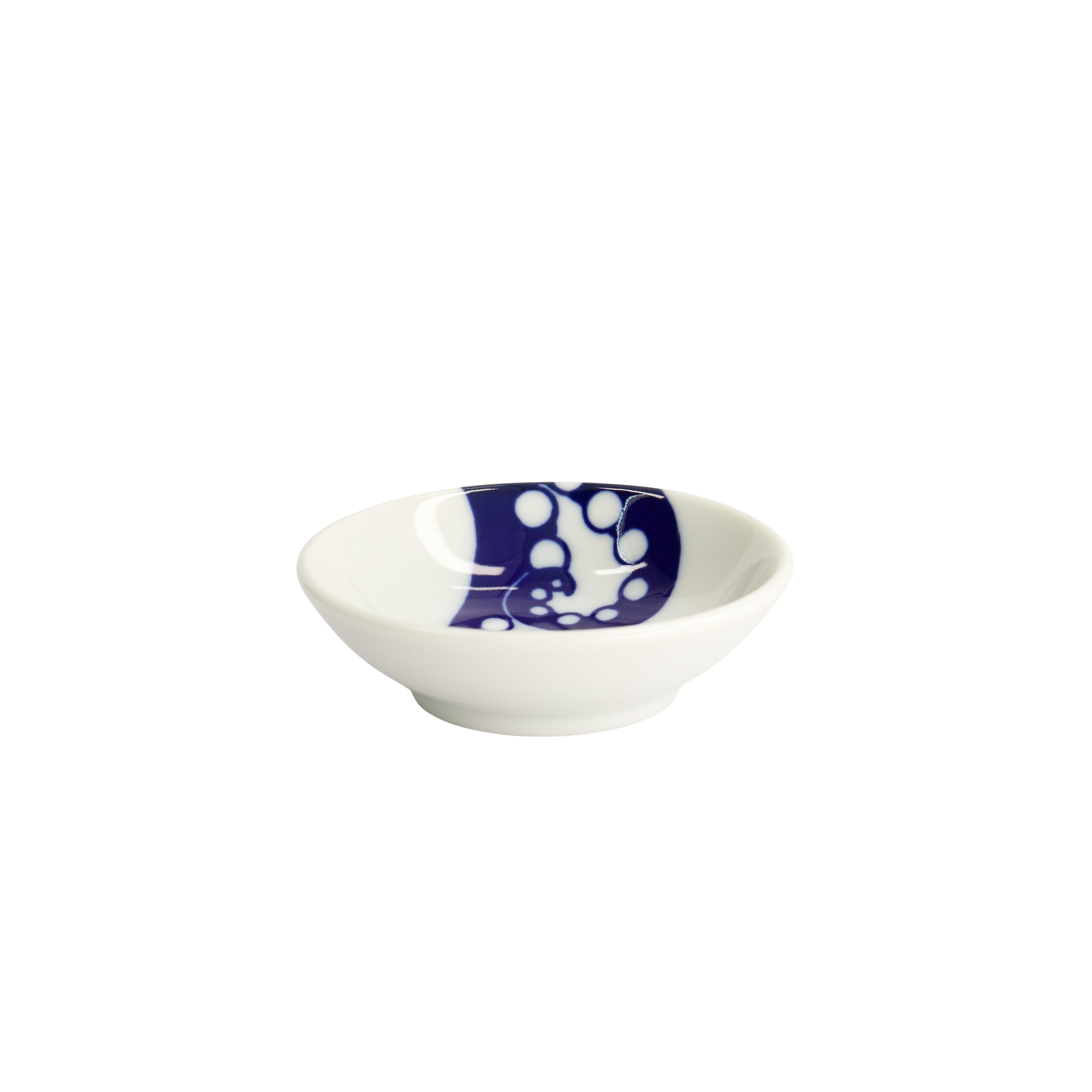 Octpus Kawaii Sauce skål, blå/hvid - Ø9 cm.