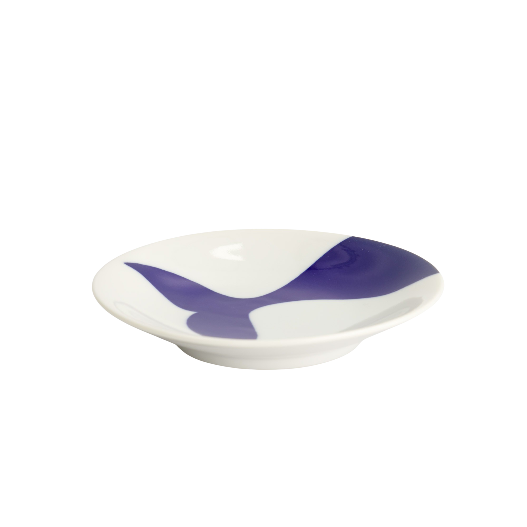 Whale Kawaii tallerken, blå/hvid - Ø13,7 cm.