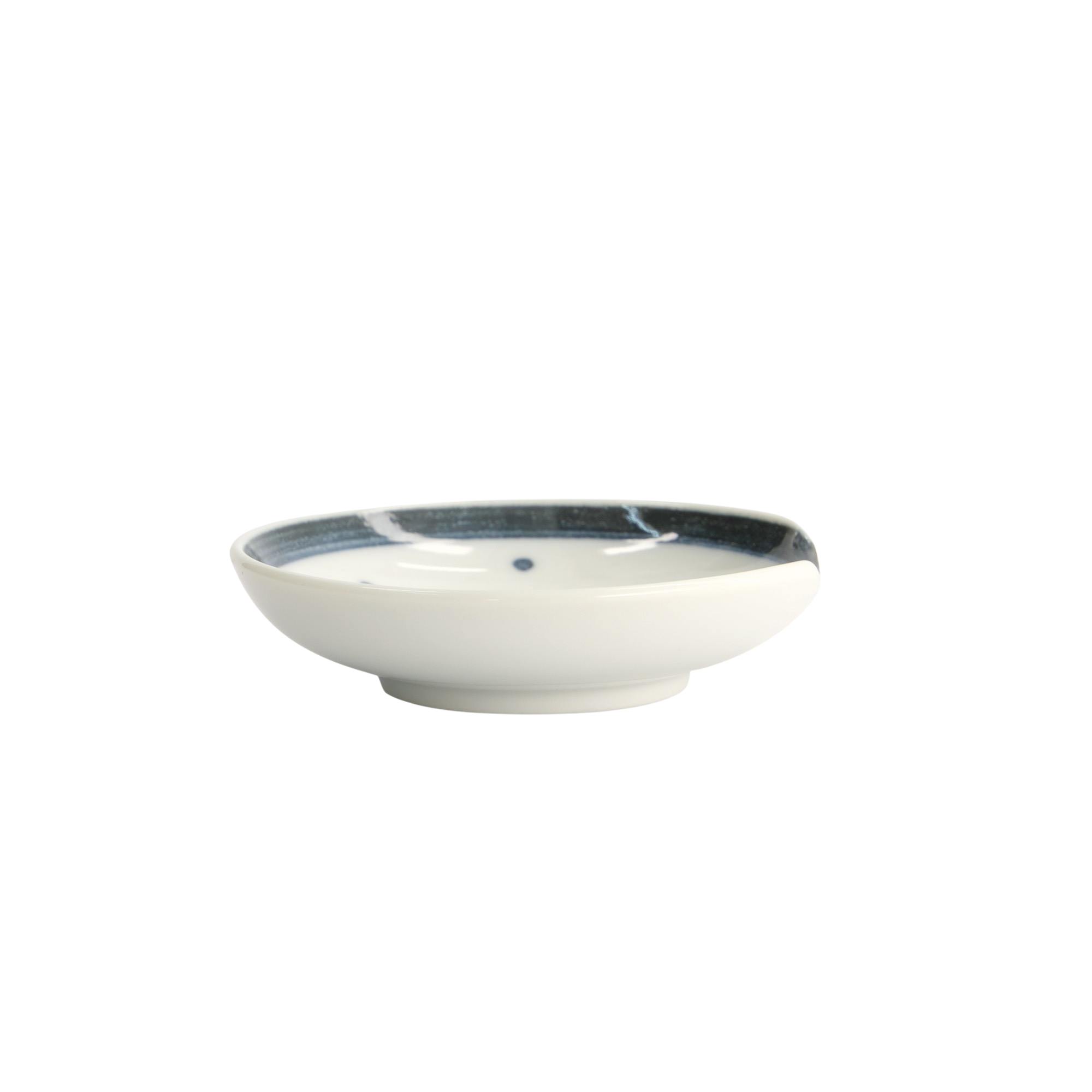 Crab skål med spisepindeholder, blå/hvid - Ø9,4 cm.