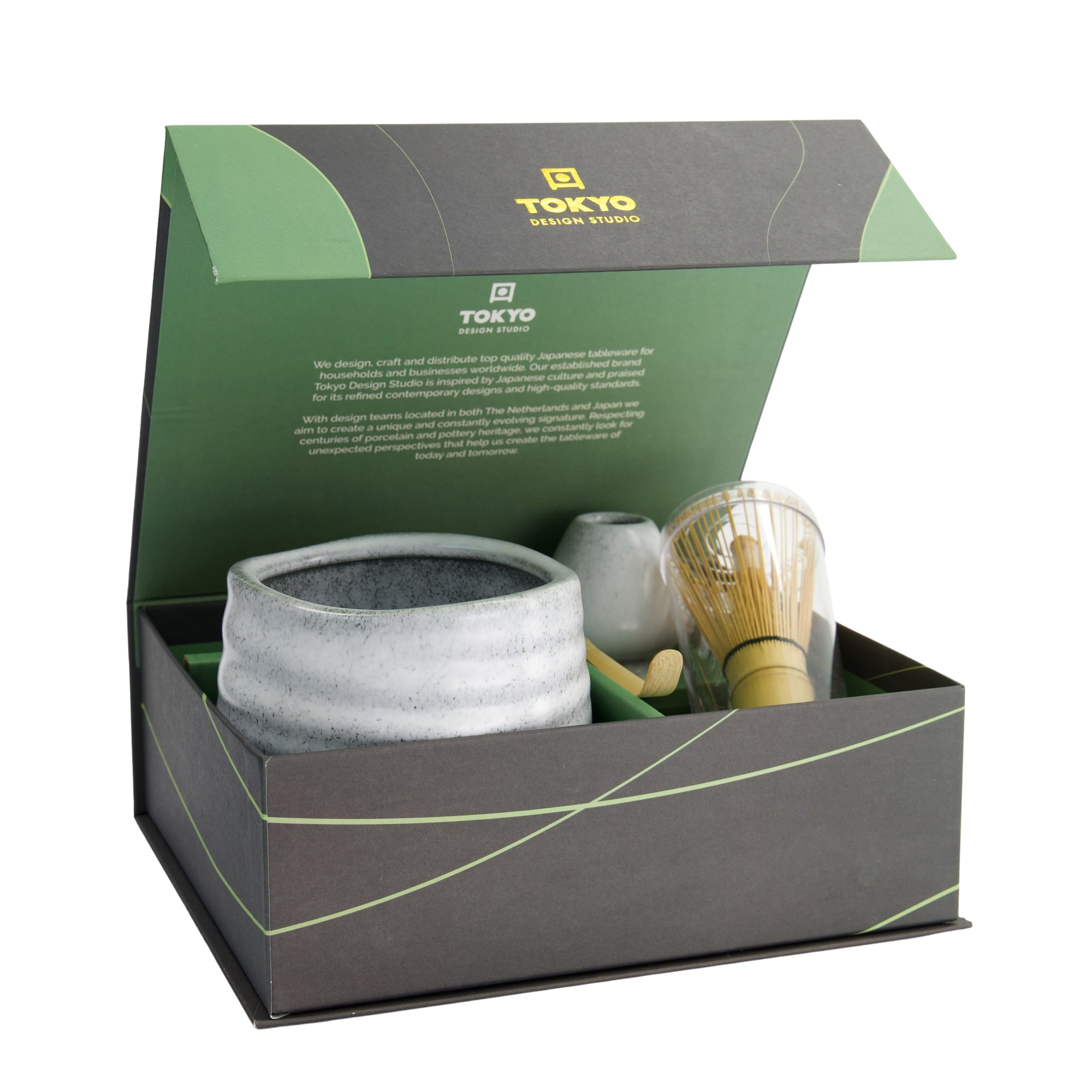 Matcha gavesæt - grå