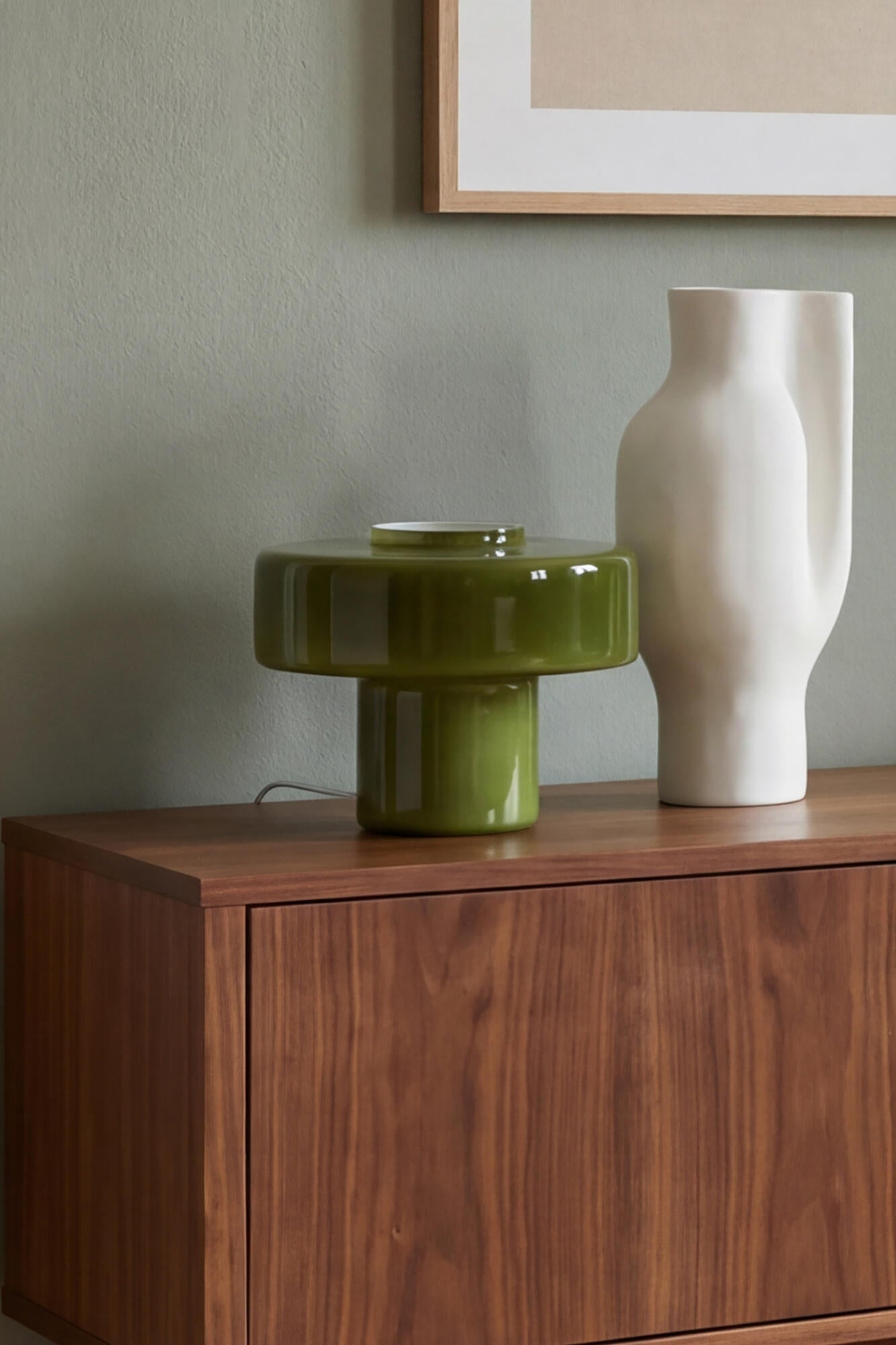 Foza bordlampe, H19 - khaki glas