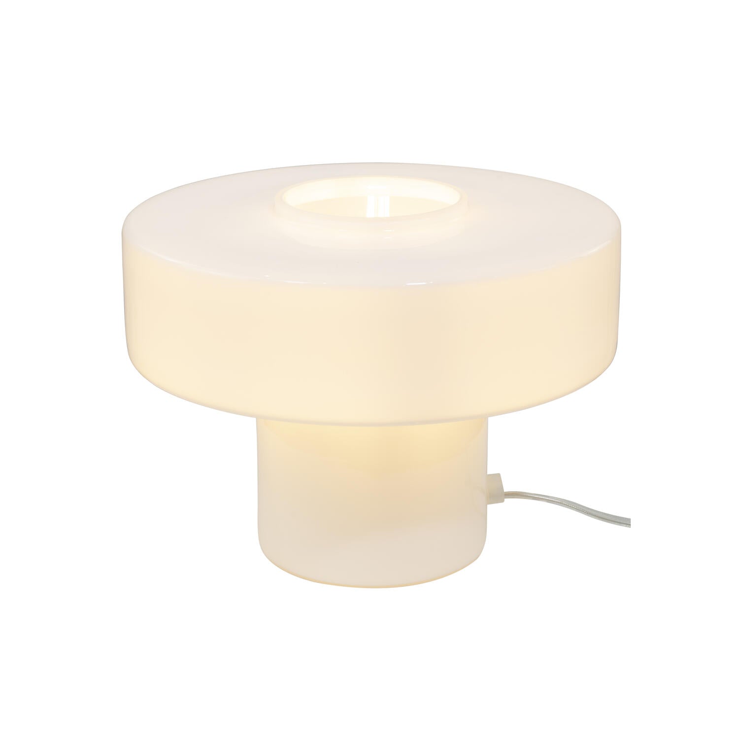 Foza bordlampe, H19 cm - hvidt glas