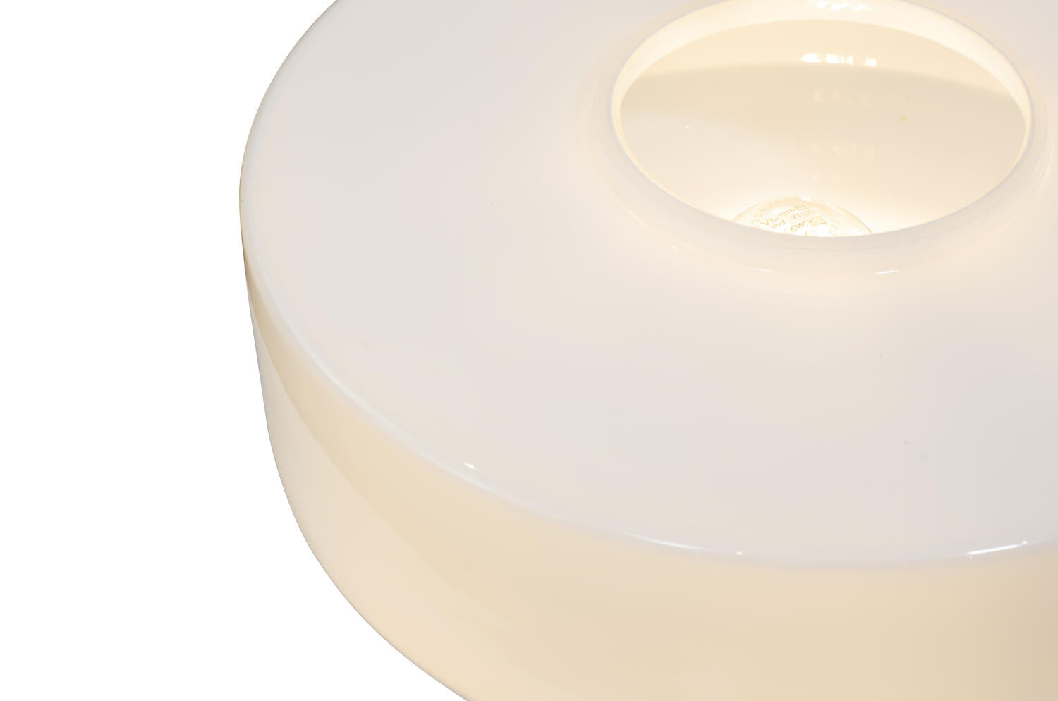 Foza bordlampe, H19 cm - hvidt glas