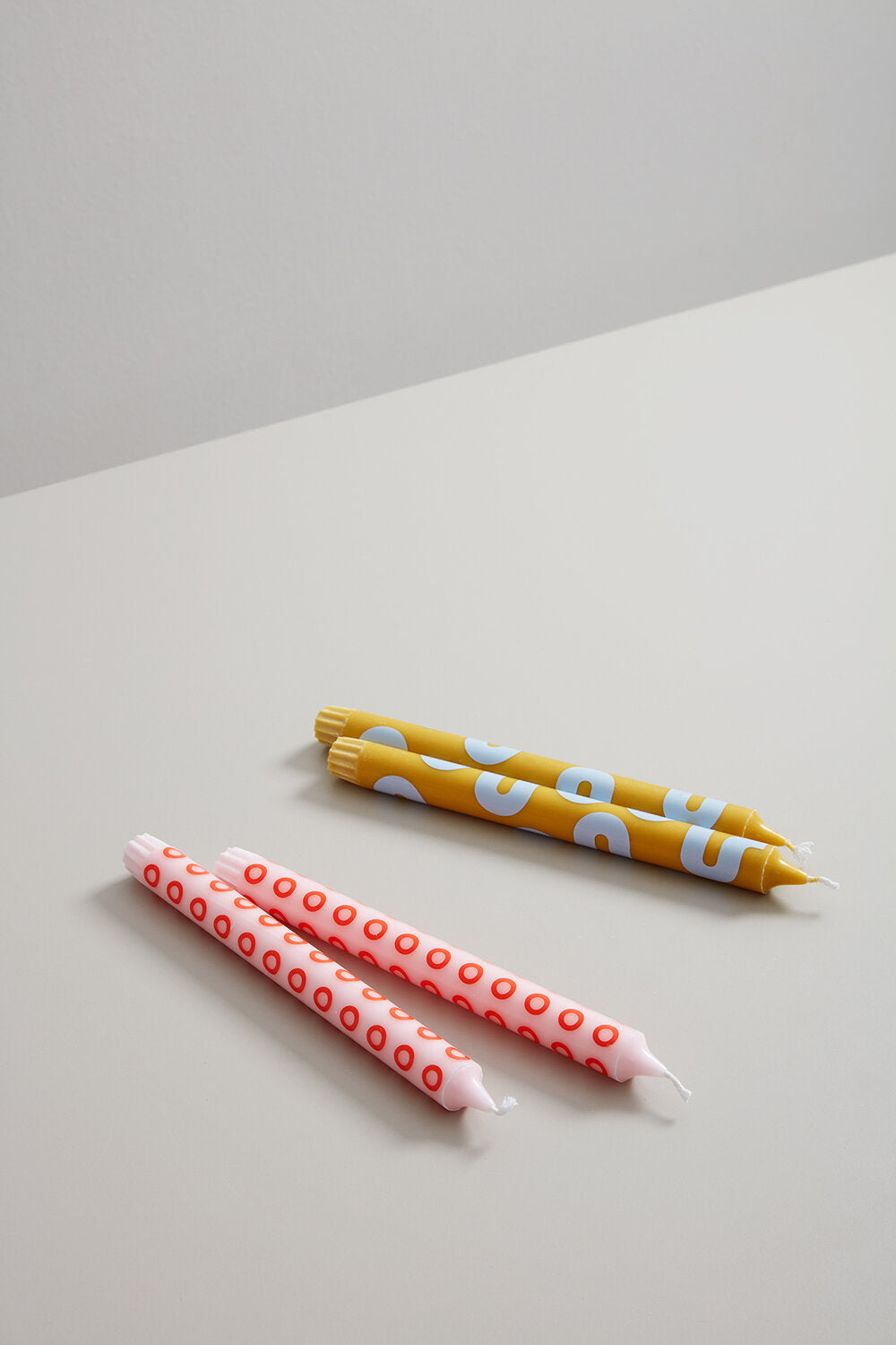 Stearinlys, 4-pak - Ochre/Rose