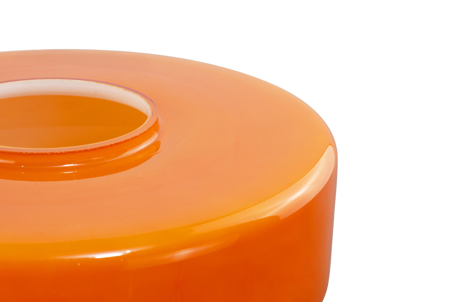 Foza bordlampe, H19 cm - orange glas