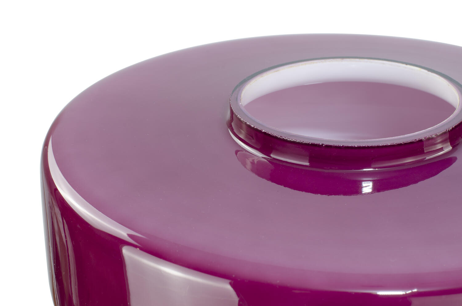 Foza bordlampe, H19 cm - aubergine glas