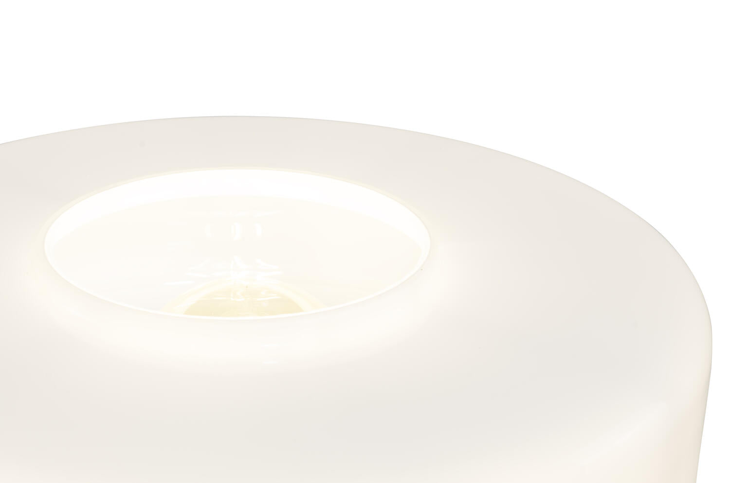 Foza Maxi bordlampe, H29,5 cm - hvidt glas