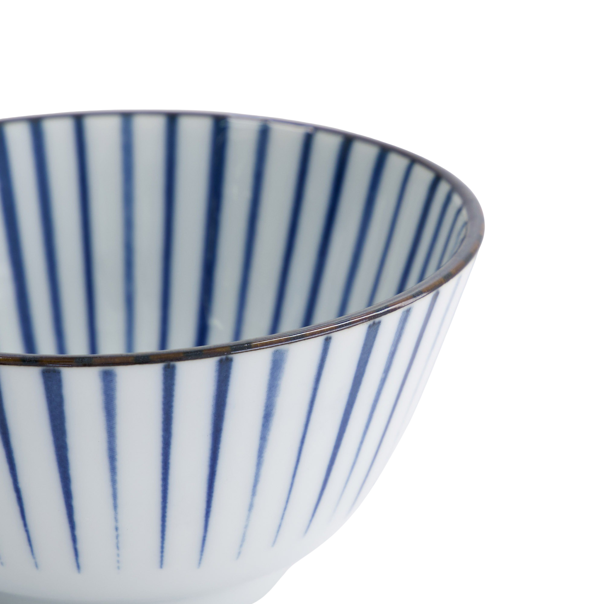 Natsu Tokusa Rice skål, blå/hvid - Ø12 cm.
