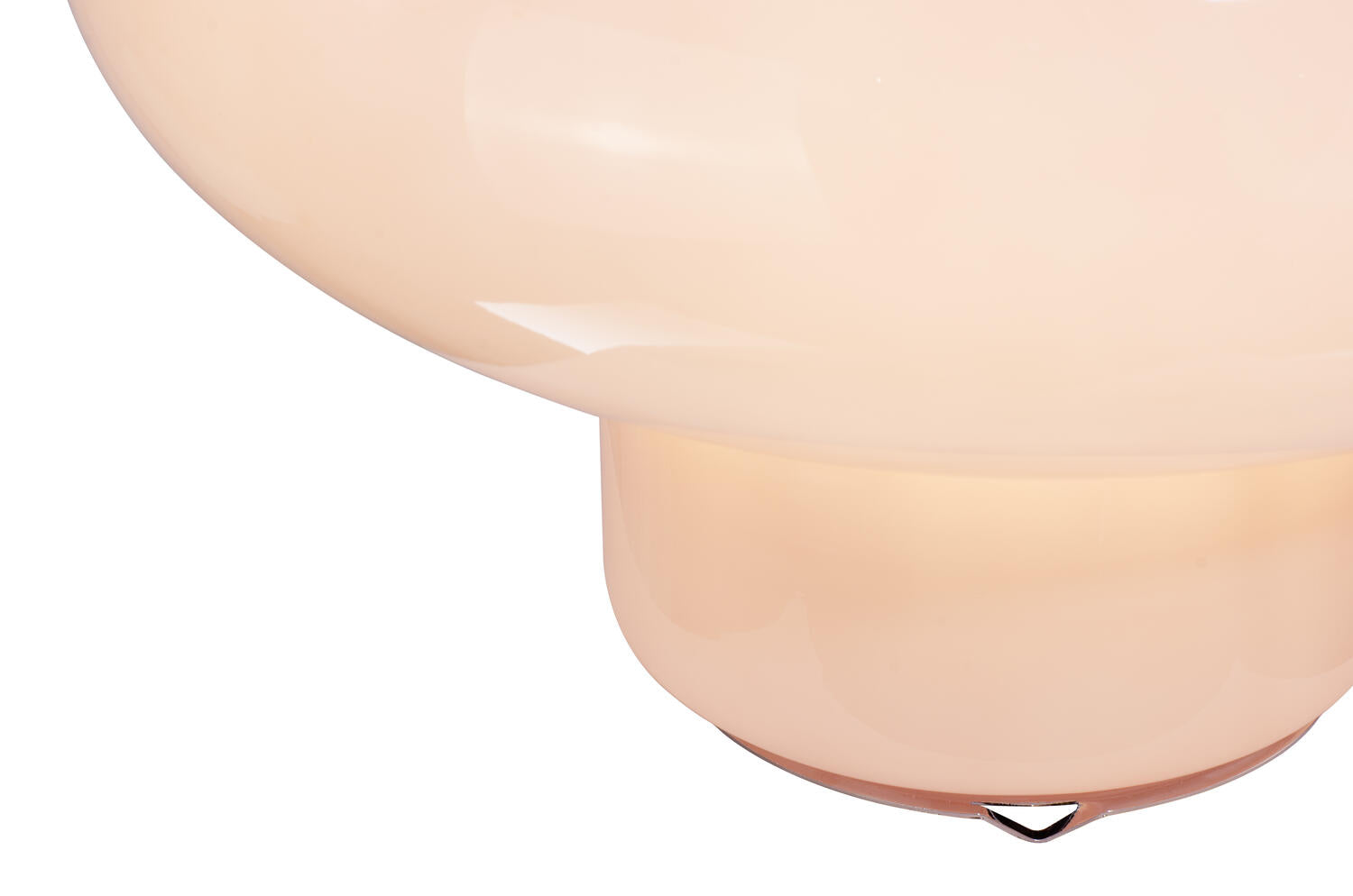 Ovalie XXL bordlampe, H25,5 cm - pink glas