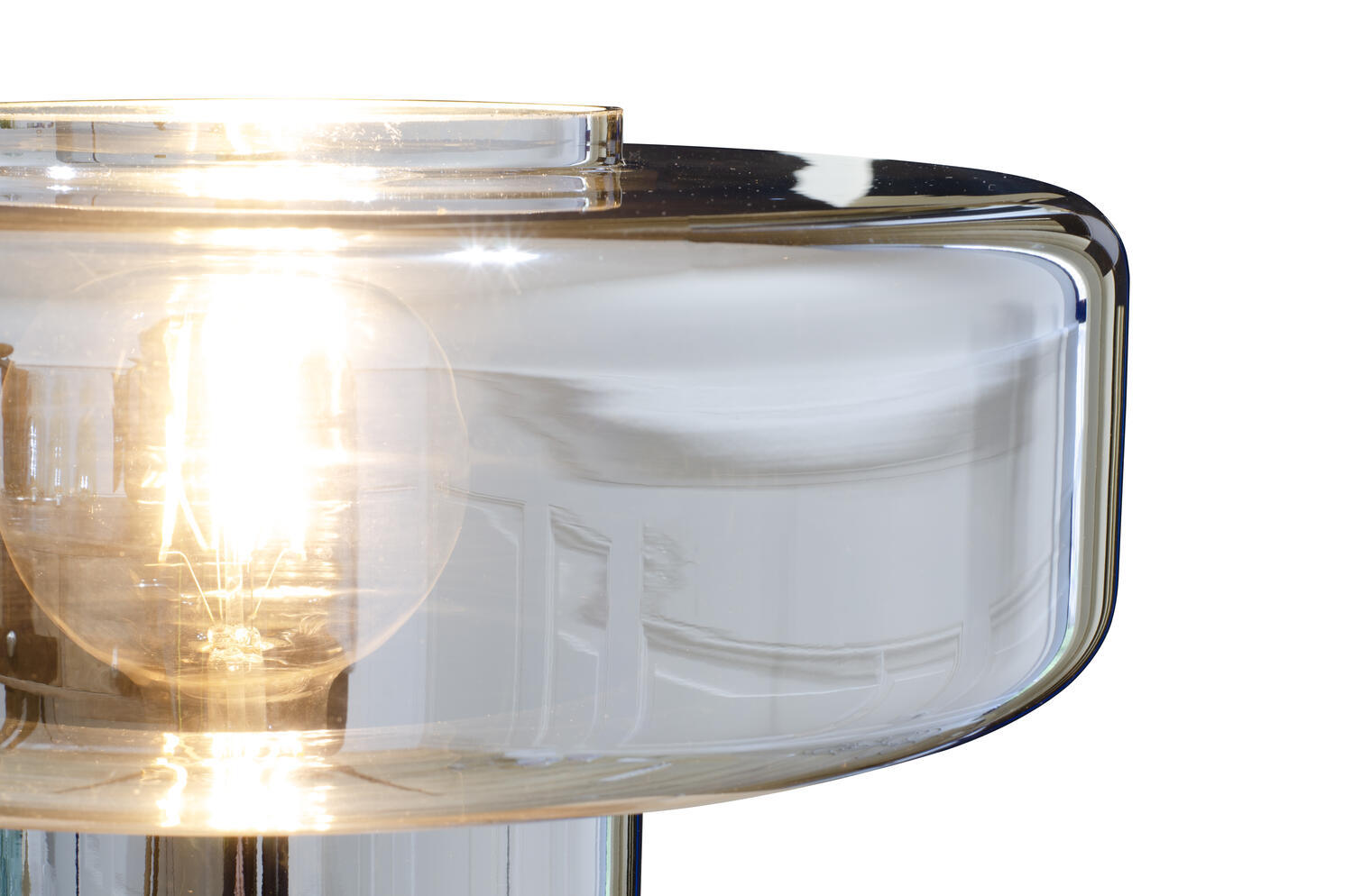 Foza Maxi bordlampe, H29,5 cm - kromfarvet glas