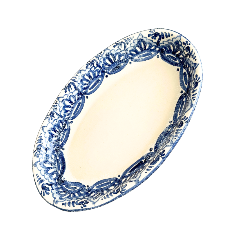 Andalusia Oval fad, Andalusia Blue - L30 cm