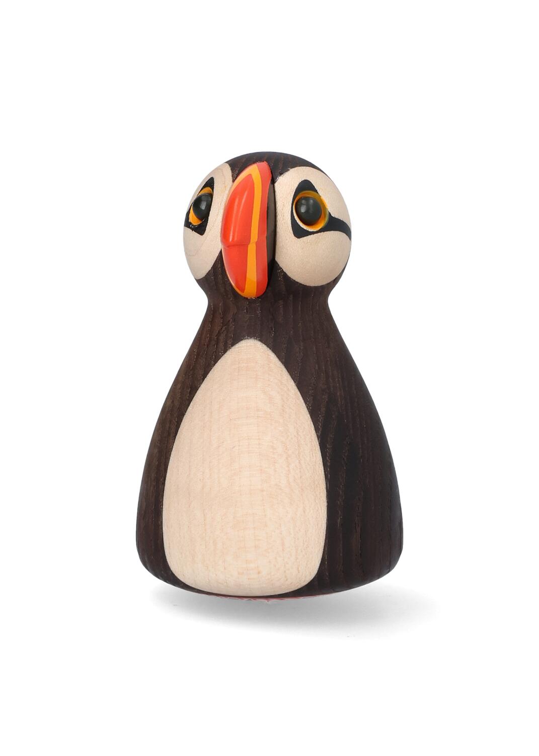 Puffy Søpapegøje træfigur - brun/rød/gul