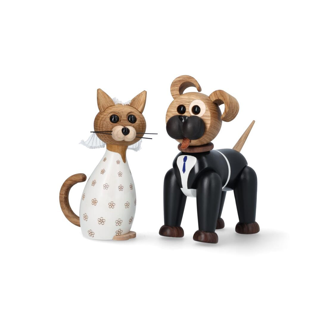 Happy & Lucky brudepar træfigurer - 2 stk