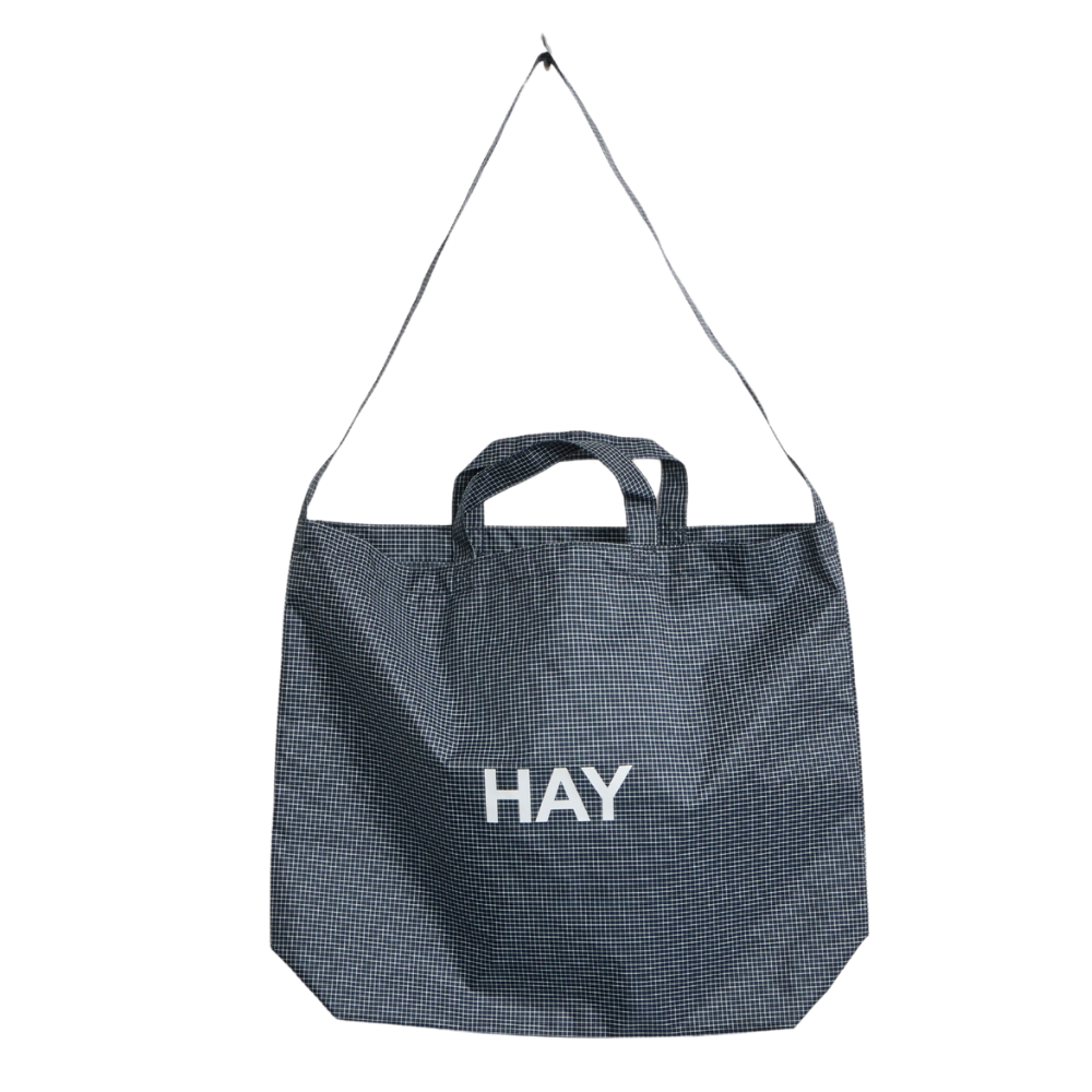 Grid crossbodytaske - mørkeblå