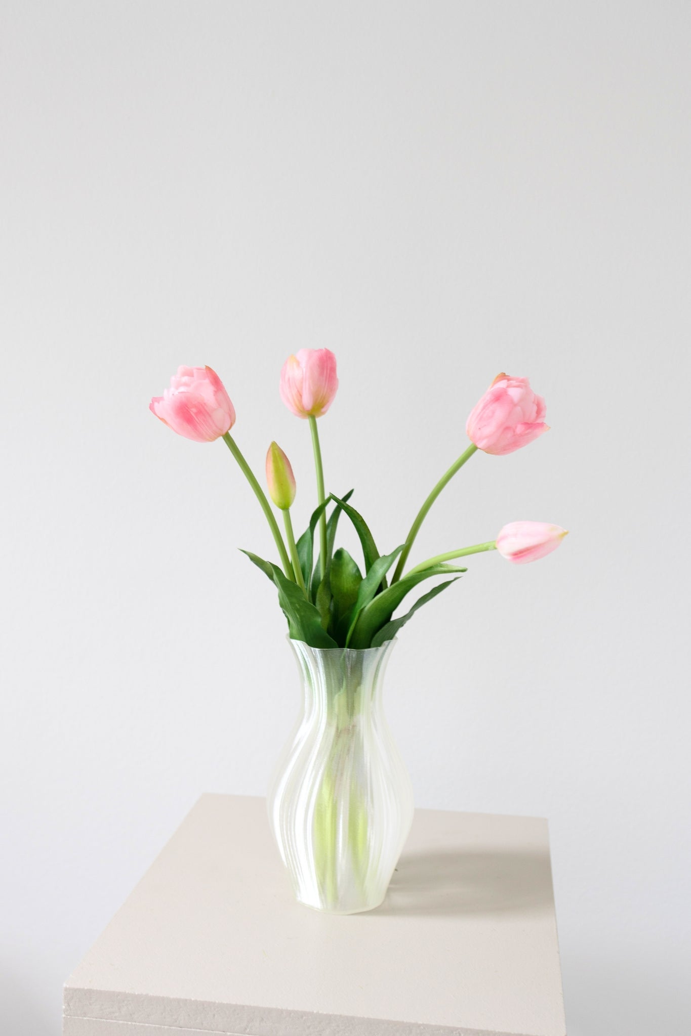 Kunstige Layered tulipaner - Light Pink