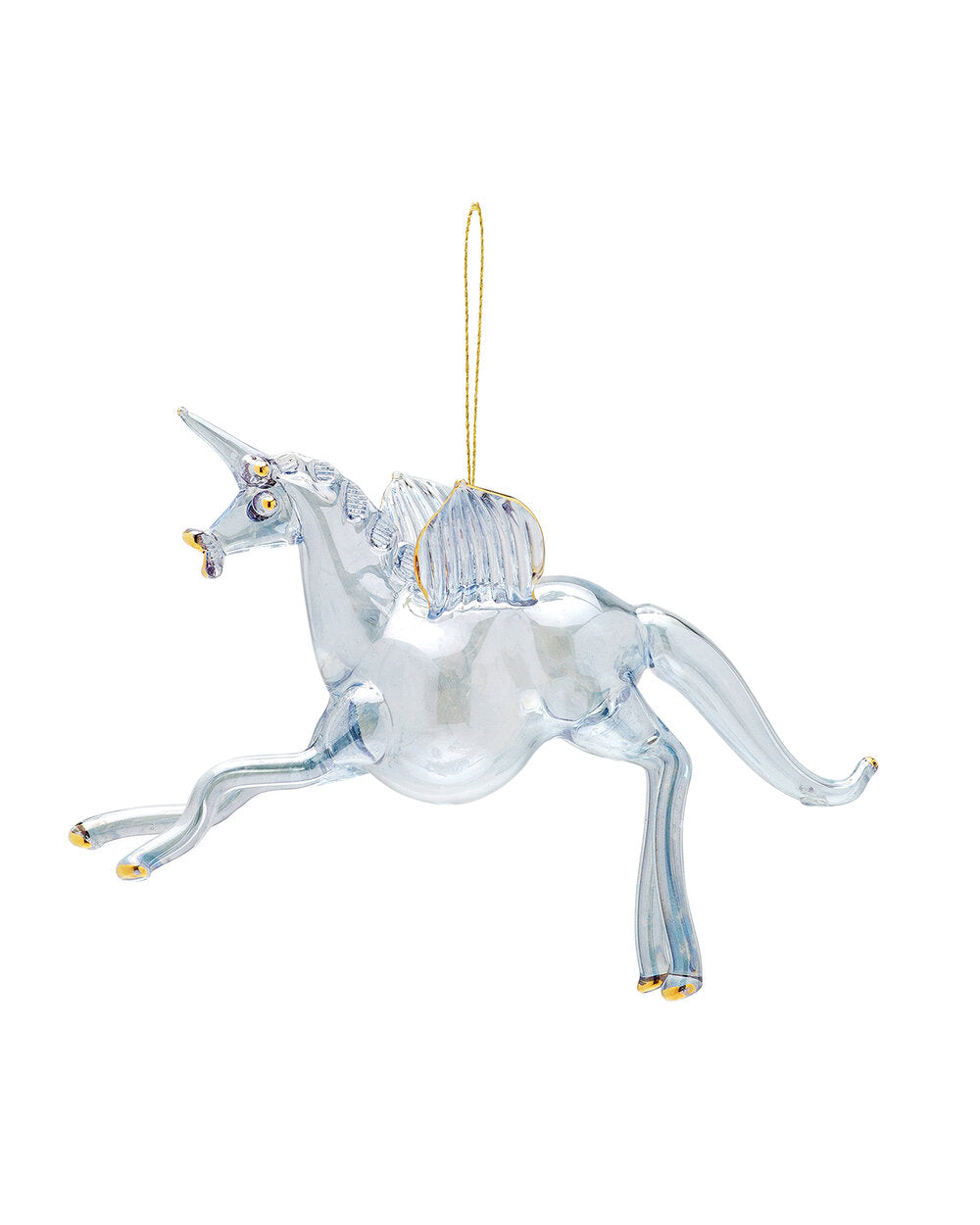 Pegasus glas juleophæng - blå