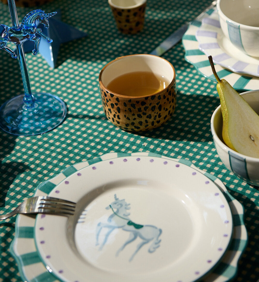 Pegasus frokost tallerken, blå - Ø22 cm.