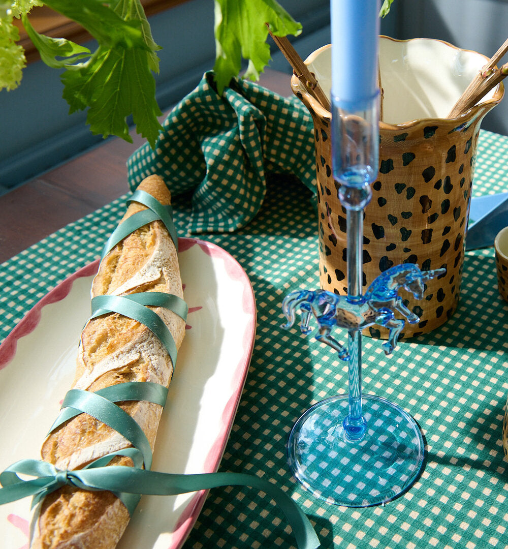 Leopard Vase, brun - H21 cm.