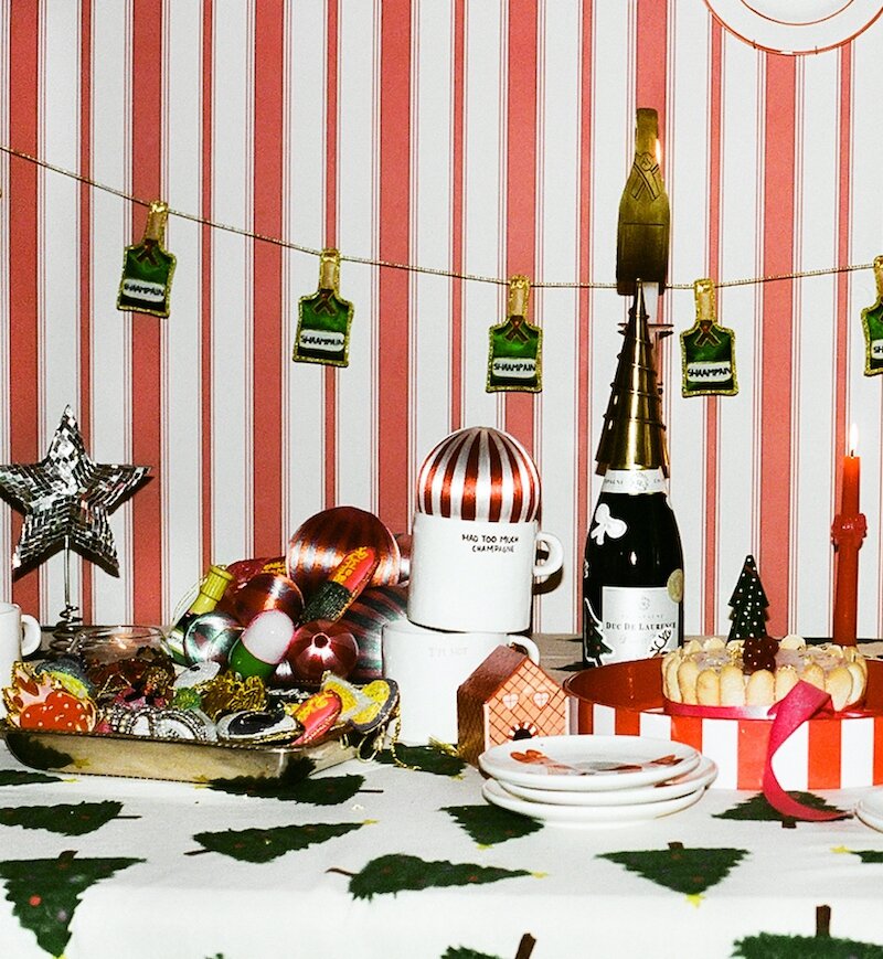 Champagne tree topper, Messing - H31 cm.