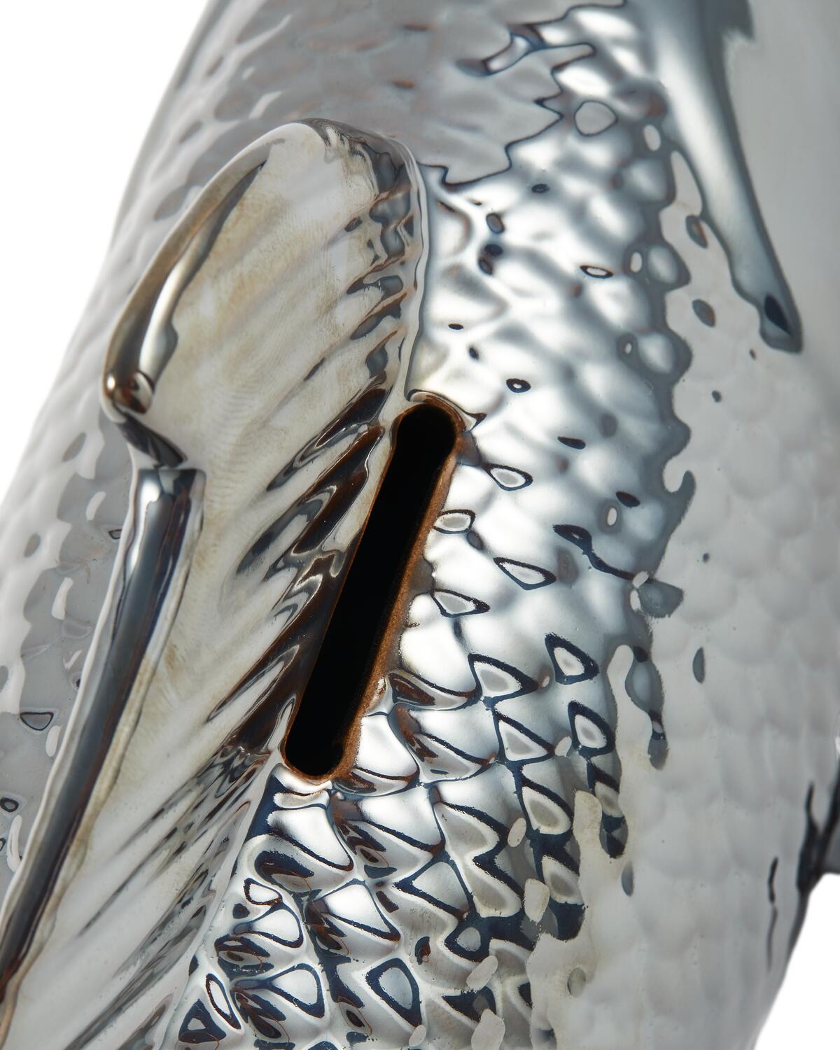 Fish metallic sparebøsse - Mørkegrå