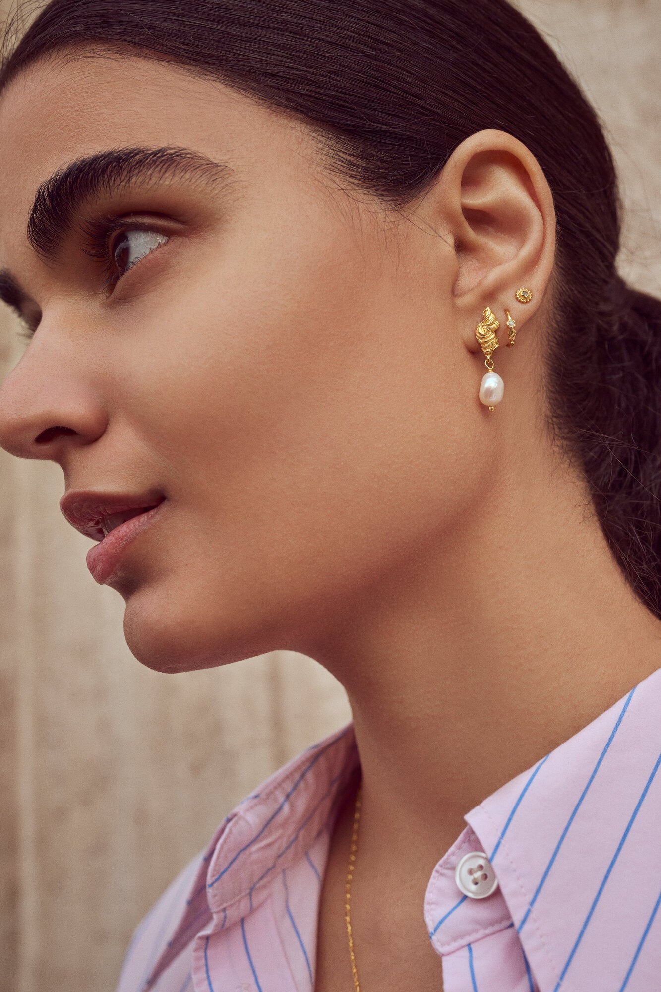 Frigg Øreringe - Forgyldt