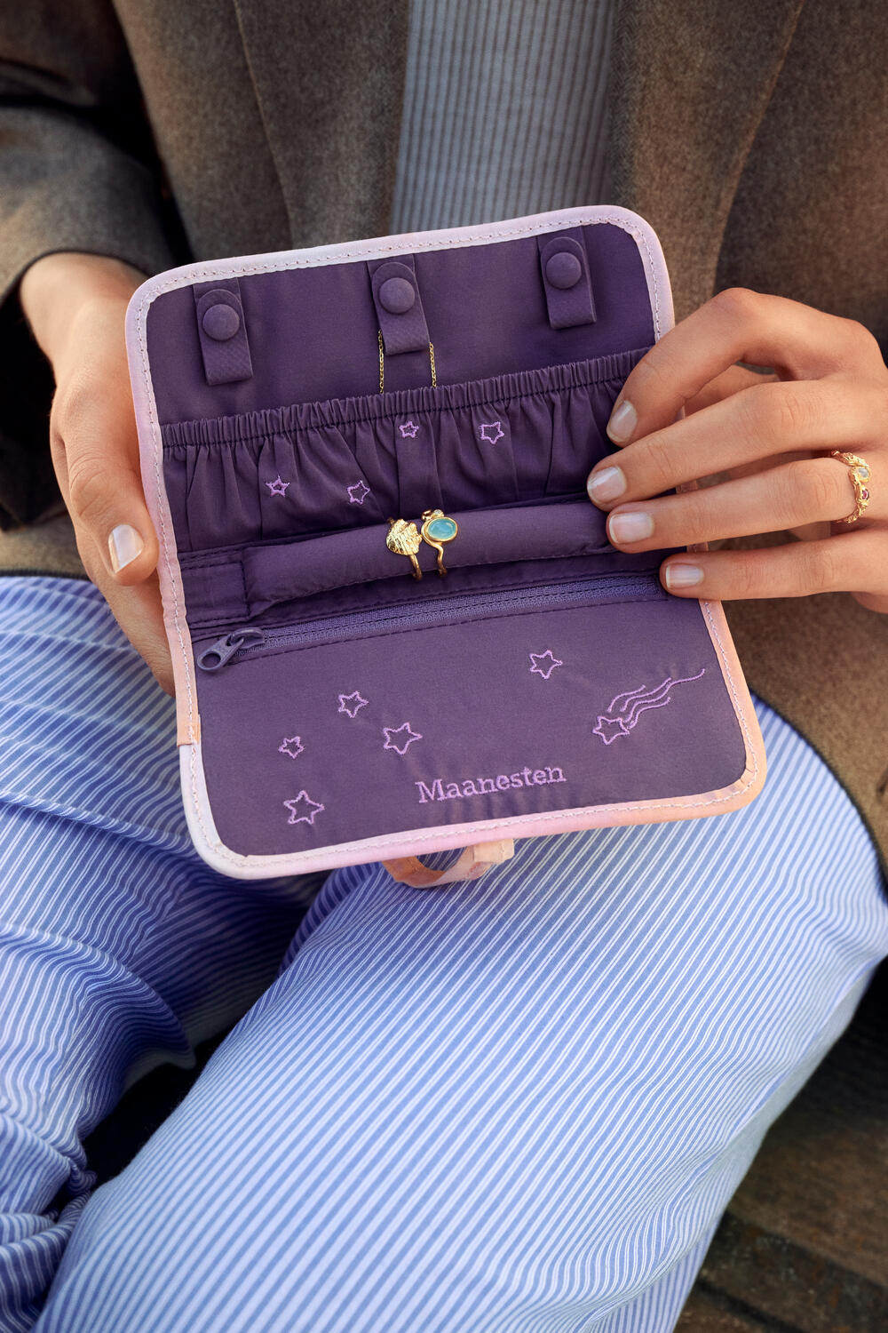 Smykke clutch - Moon & Stars Rose