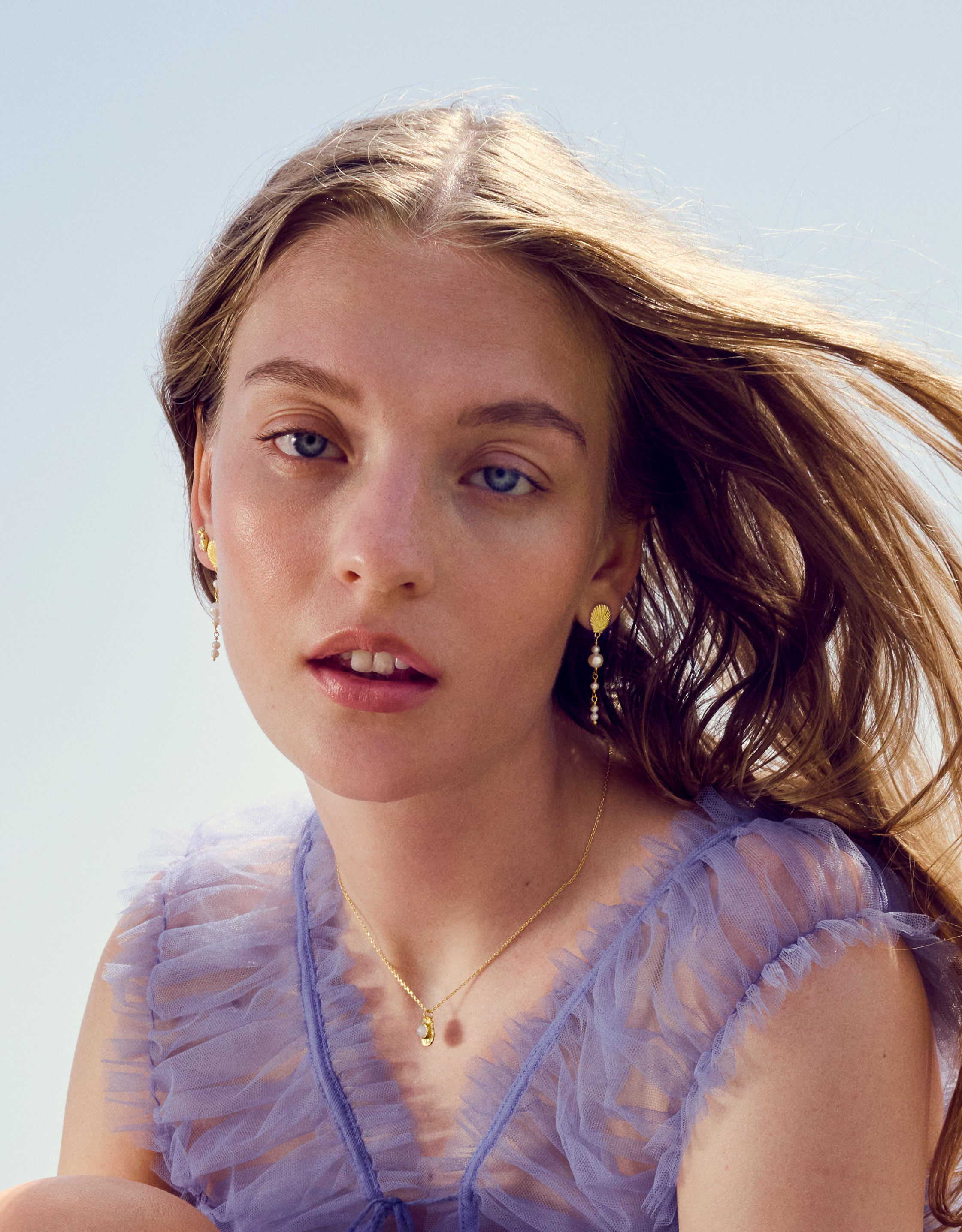 Marylyn hængeøreringe - forgyldt