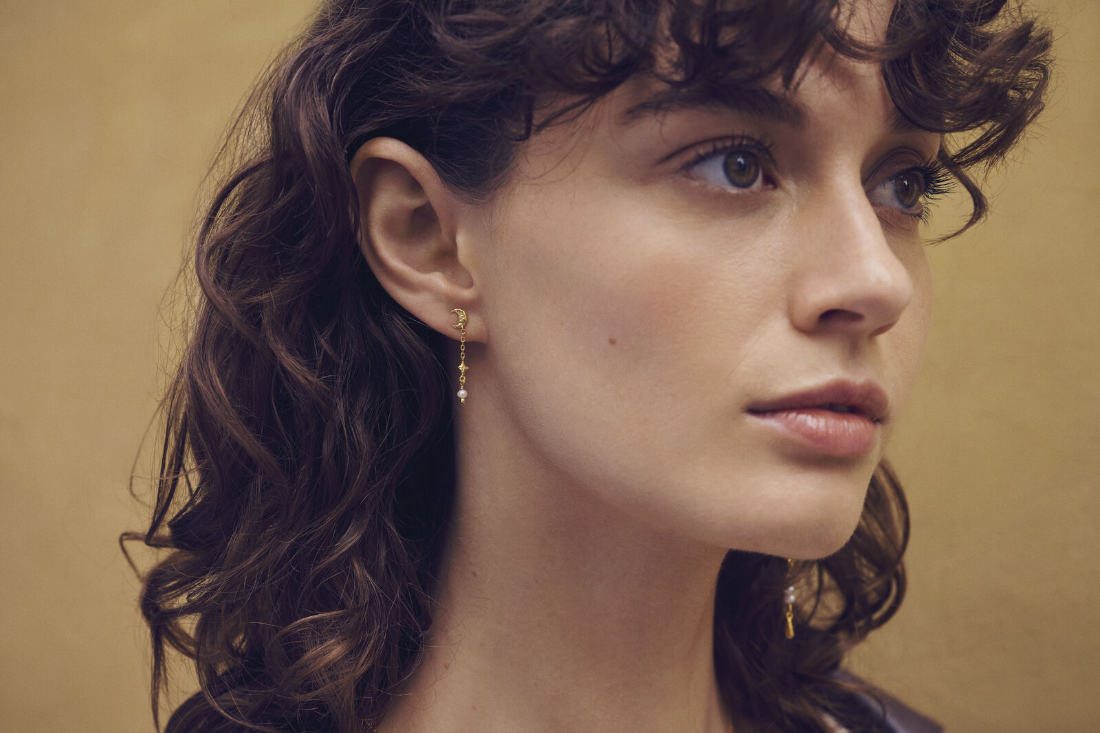 Beatrice hængeøreringe - forgyldt