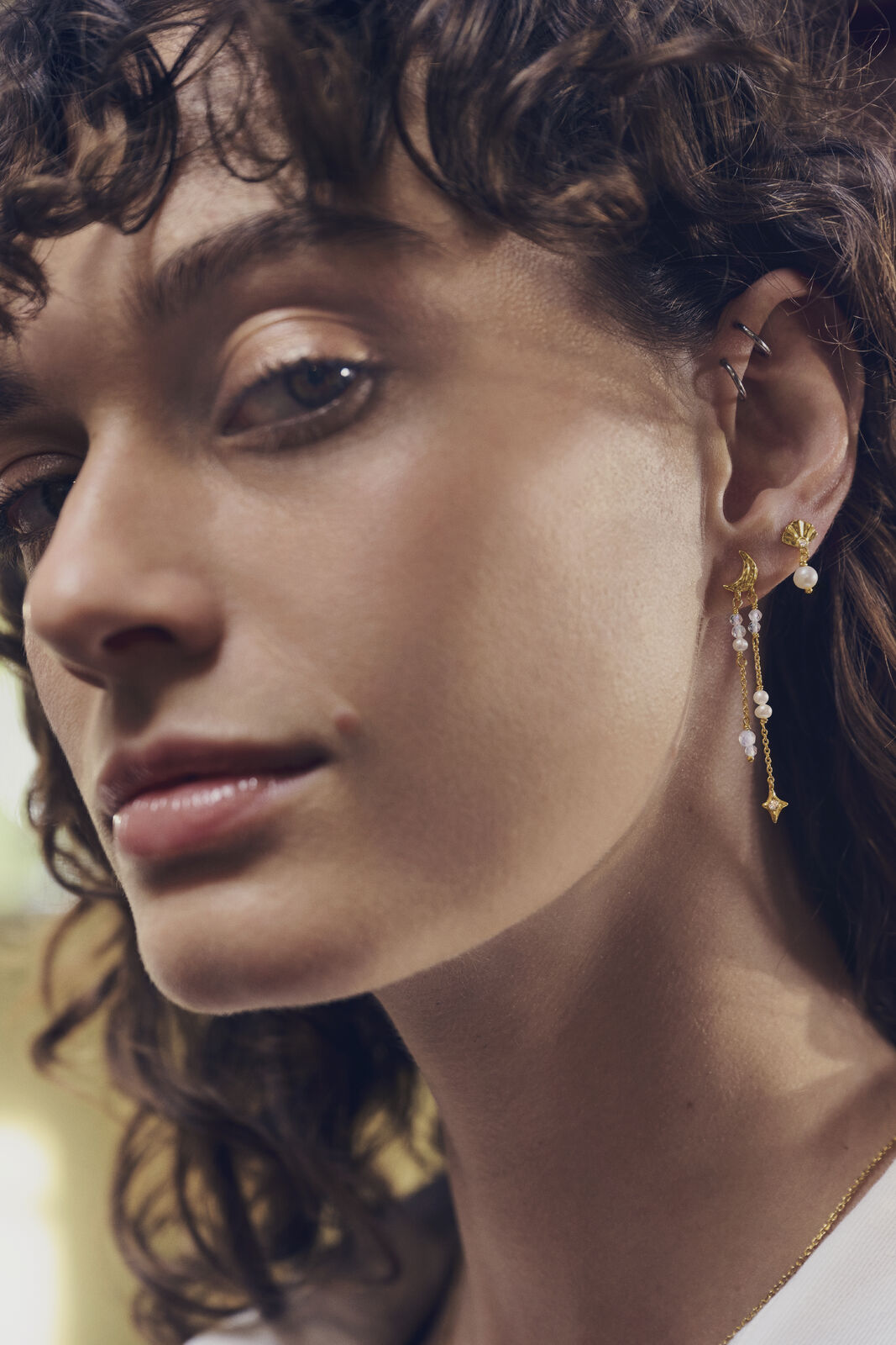 Odette øreringe - forgyldt