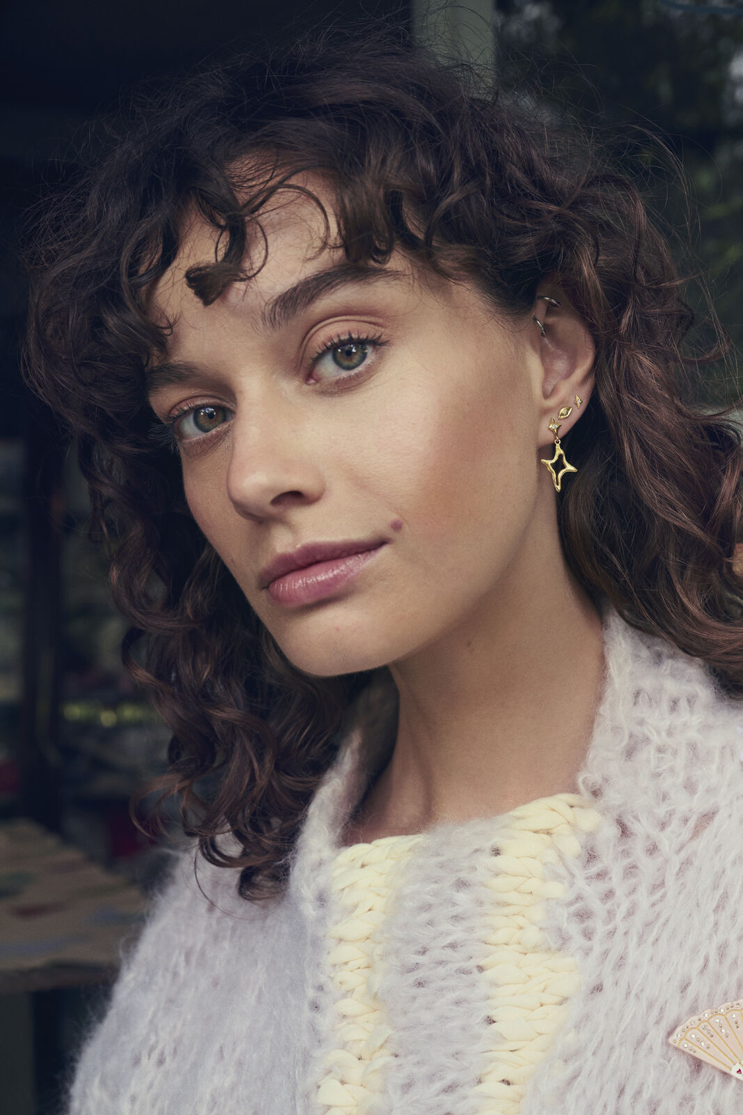 Roxy hængeøreringe - forgyldt